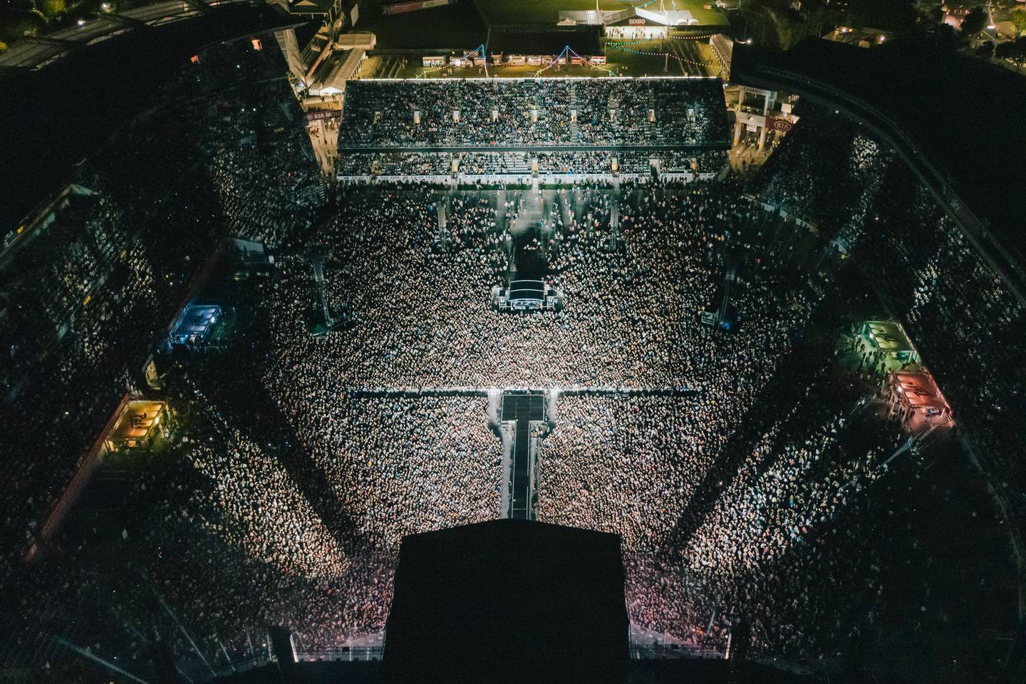Kiwi band Six60 were the first to hold a concert at Eden Park in April 2021. Photo / Eden Park