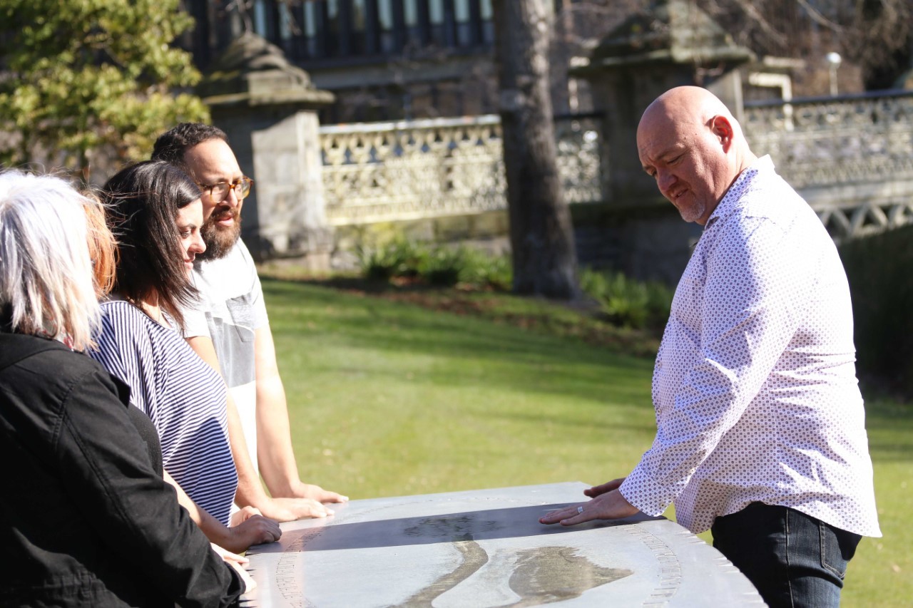 Riwai Grace, guide and owner-operator for Ōtautahi Christchurch's Āmiki Tours - walking tours that explore the history and legends of the region. Photo / Supplied