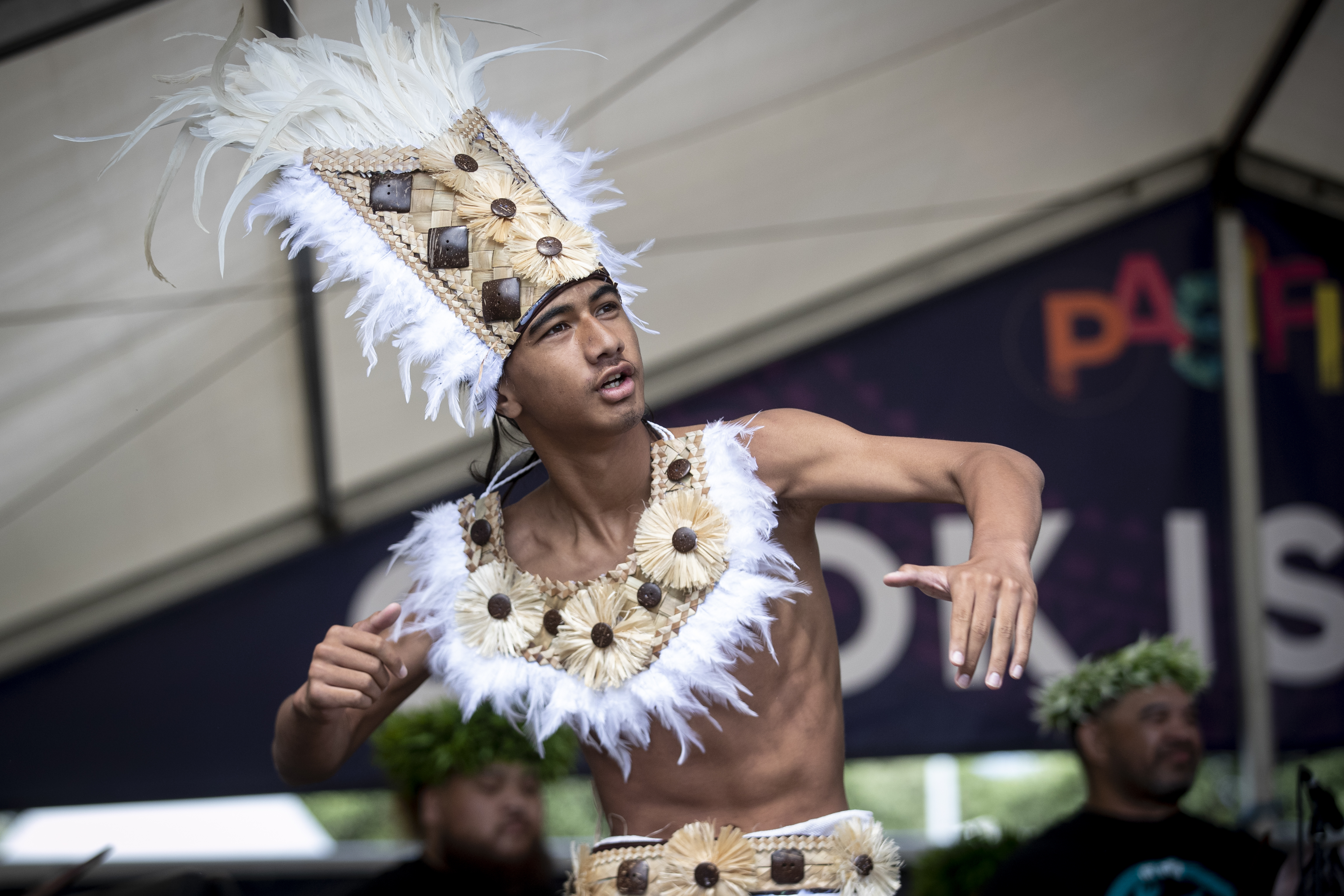 Rouge Panga from the Tama 'Aru Dance Group performs on the Cook Islands village stage at last year's Pasifika Festival. Photo / Jason Oxenham