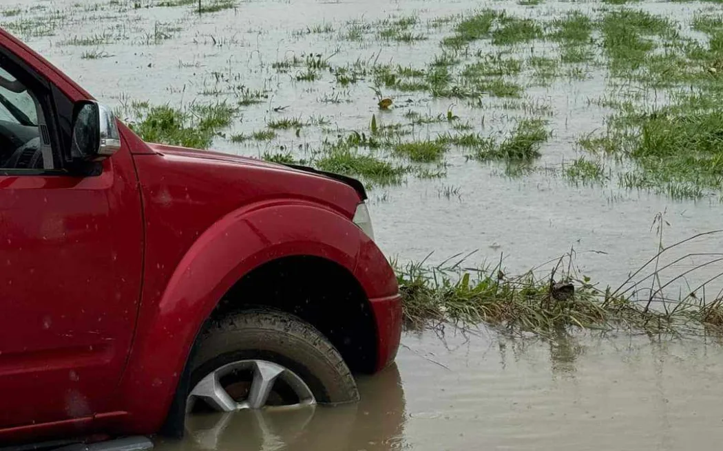 The flooding at Kevin Buchanan's home one year ago. Photo / Kevin Buchanan, Supplied