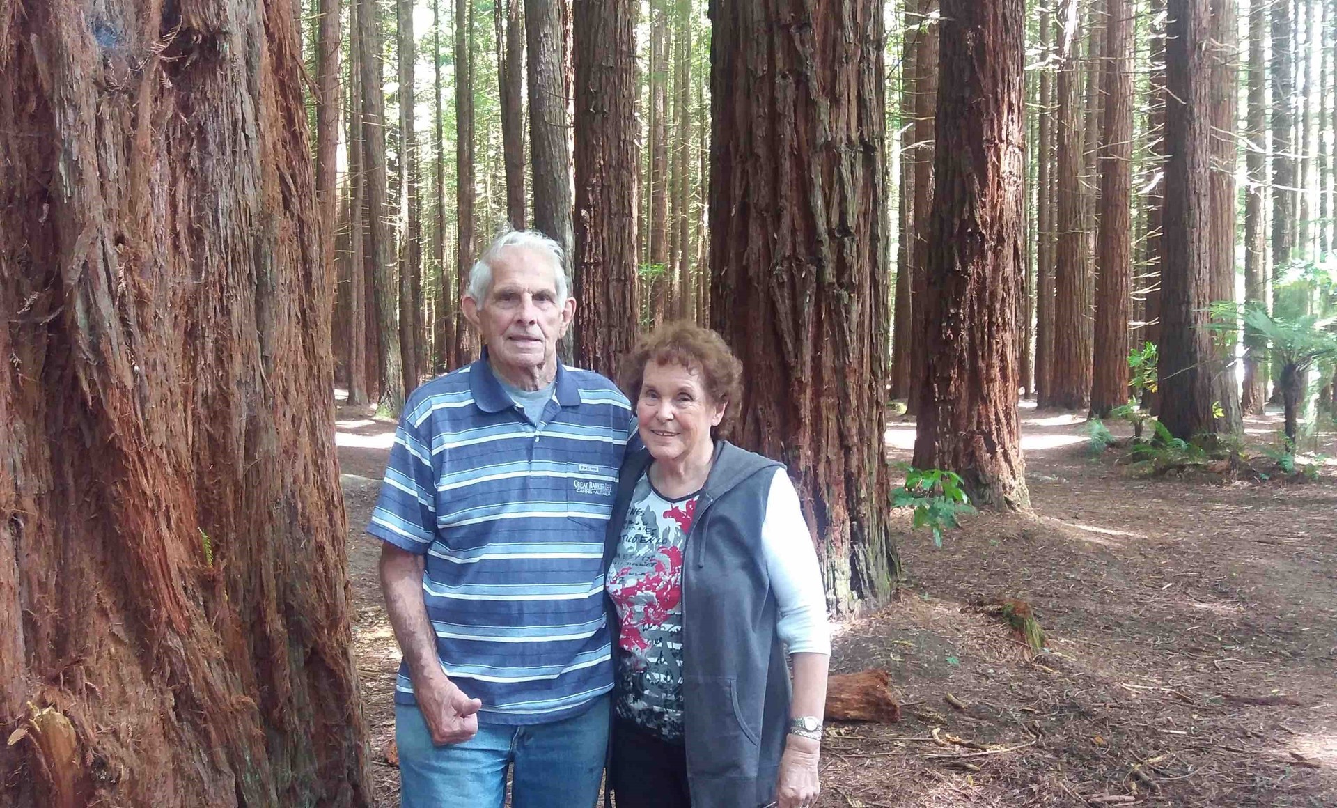 Eve and Les Atkinson at Redwoods Rotorua. Photo / Brett Atkinson