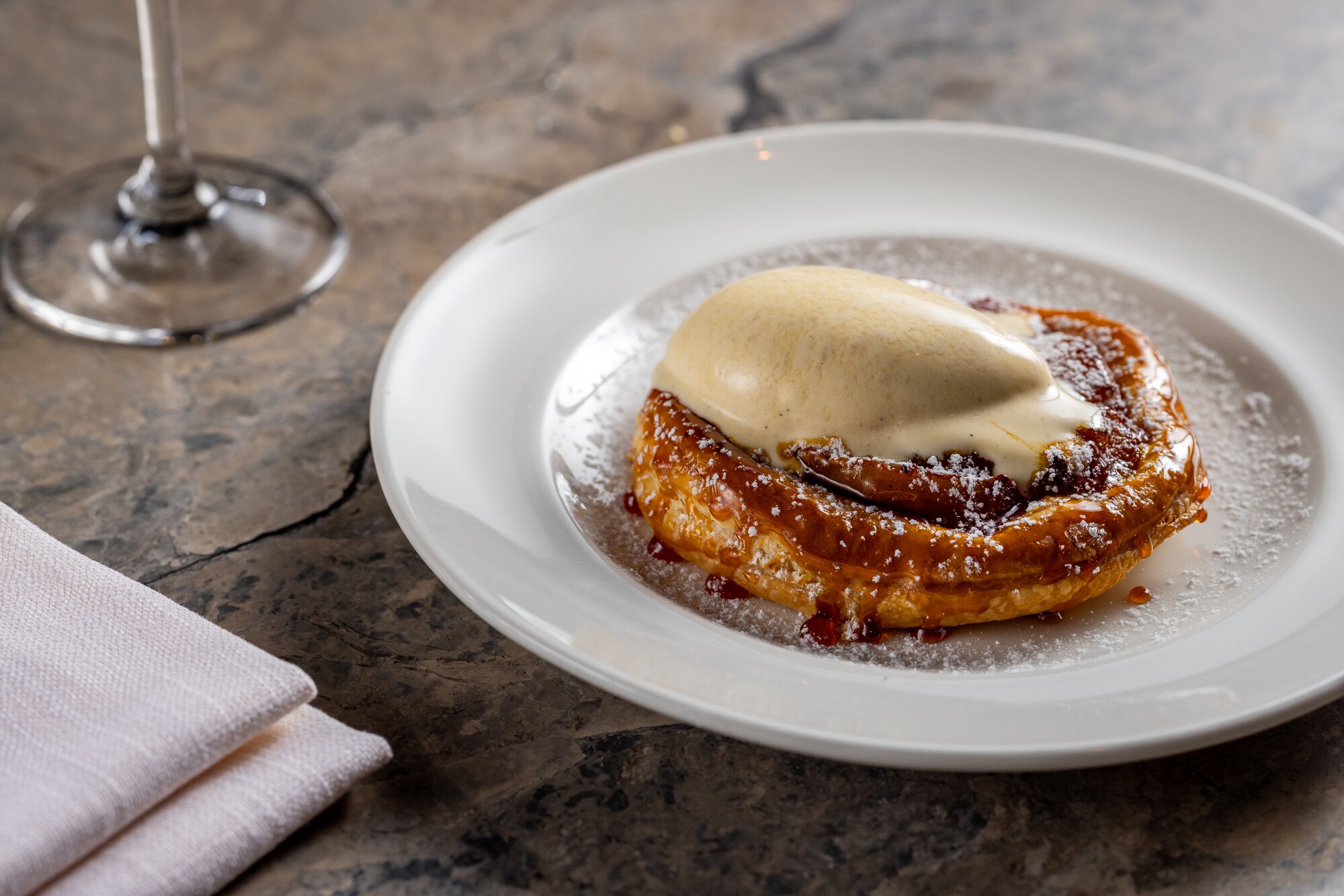 The pear tarte tatin. Photo / Babiche Martens