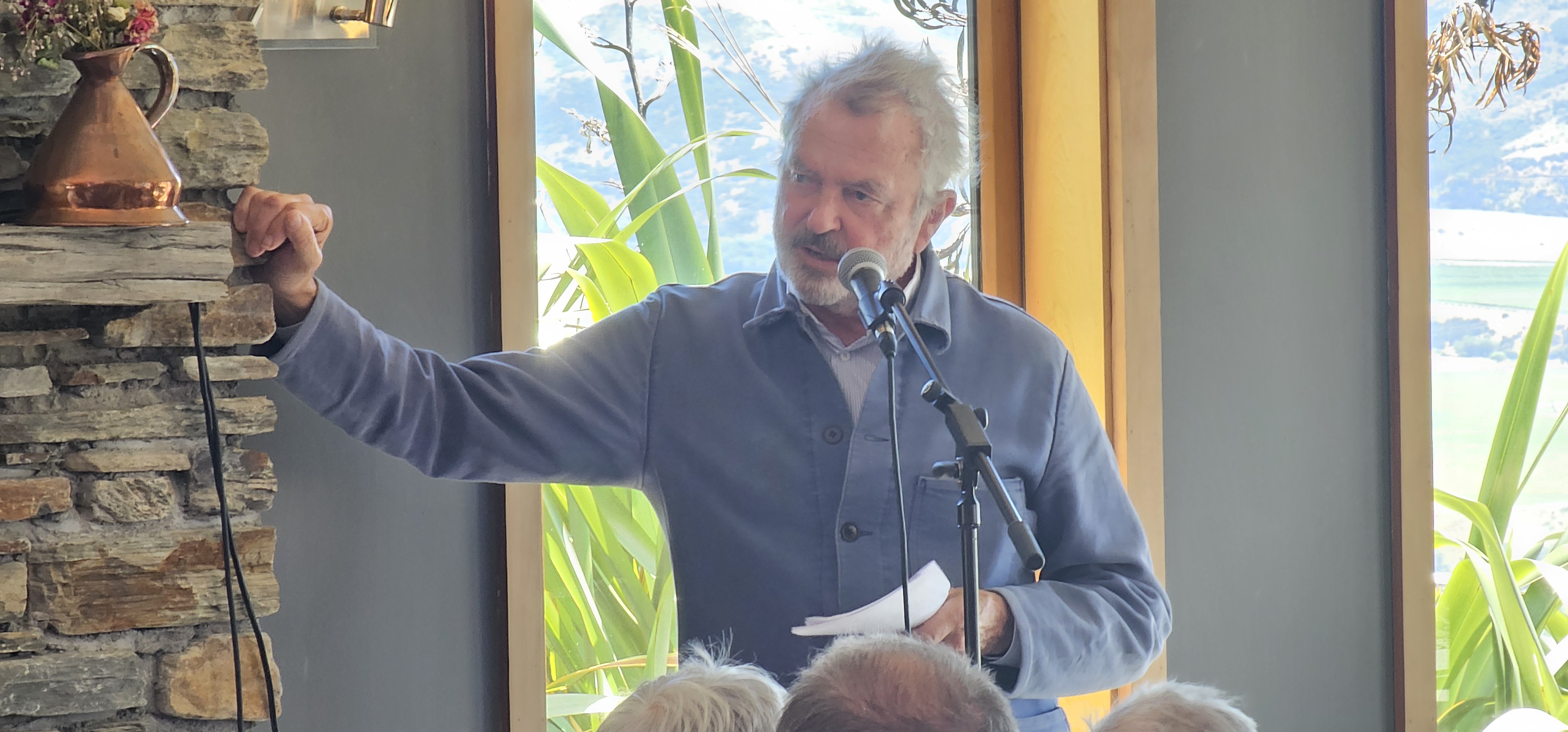 Jurassic Park actor Sir Sam Neill spoke at the Wine NOT Mine event yesterday.