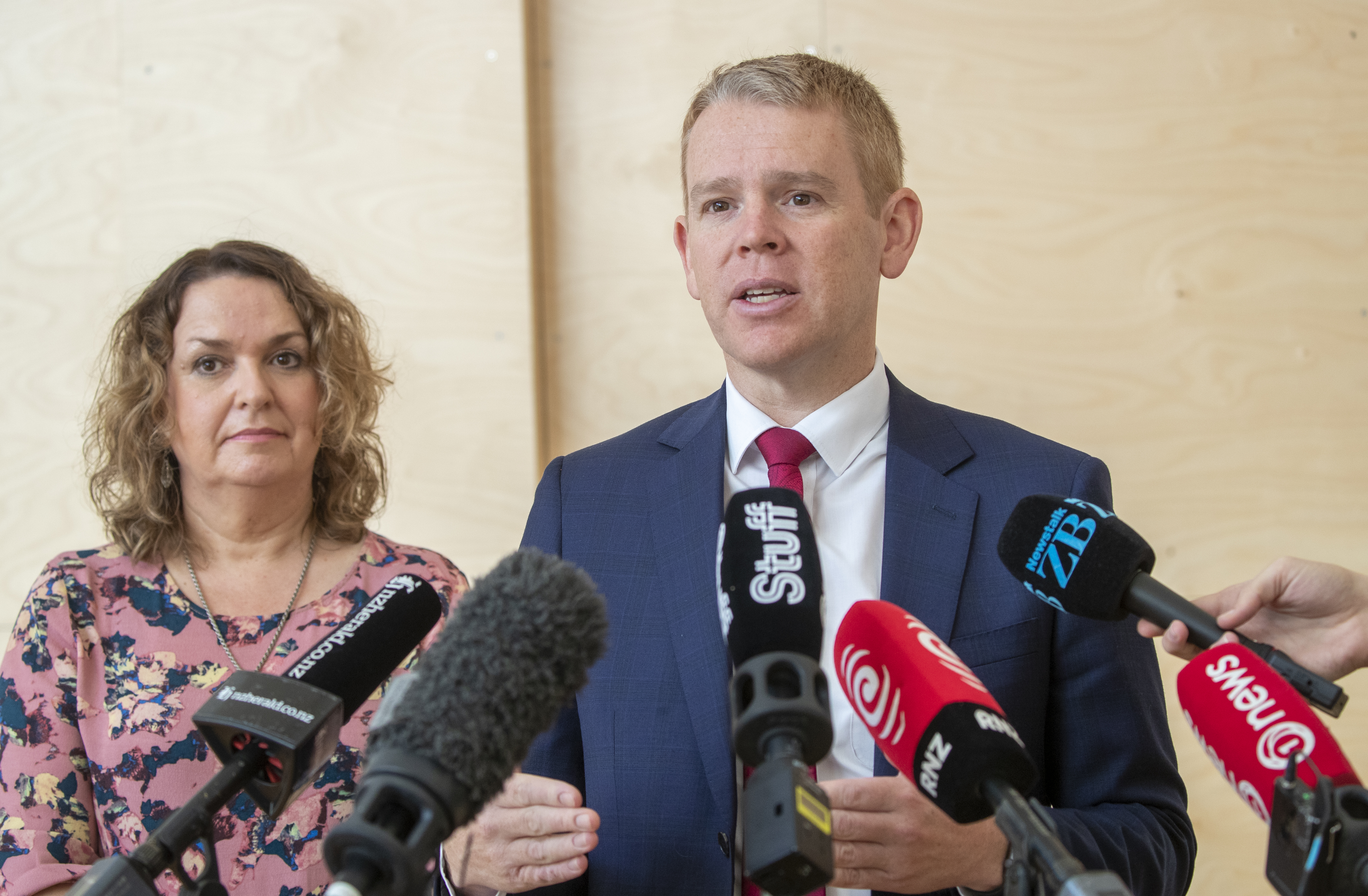 Labour leader Chris Hipkins said the question asked by Jan Tinetti was a mistake. Photo / Mark Mitchell