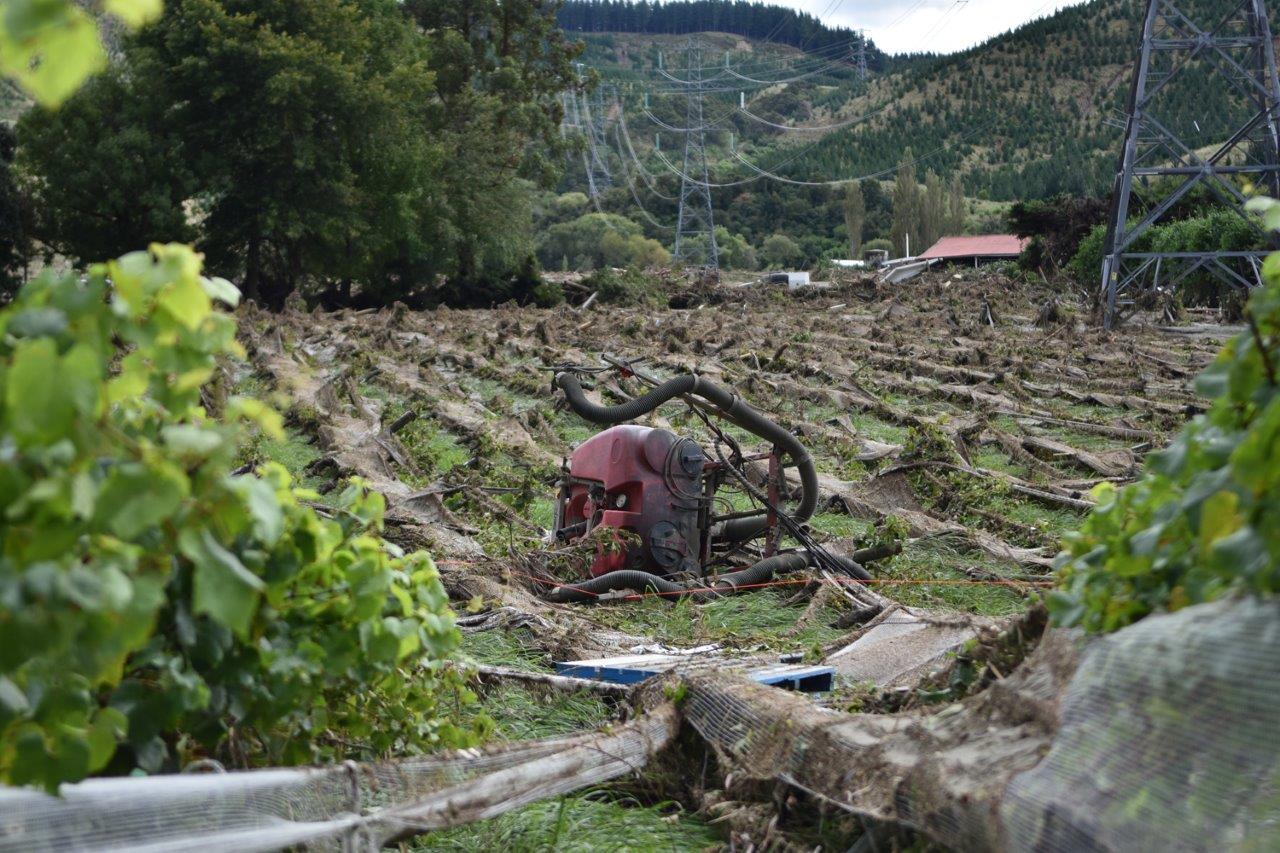 The devastation left behind at Linden Estate Winery by Cyclone Gabrielle.