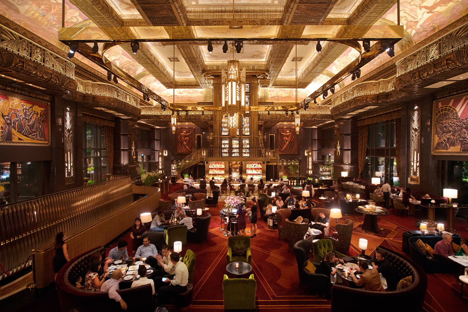 The monumental Atlas Bar is a cinematic experience. Photo / Singapore Tourism Board