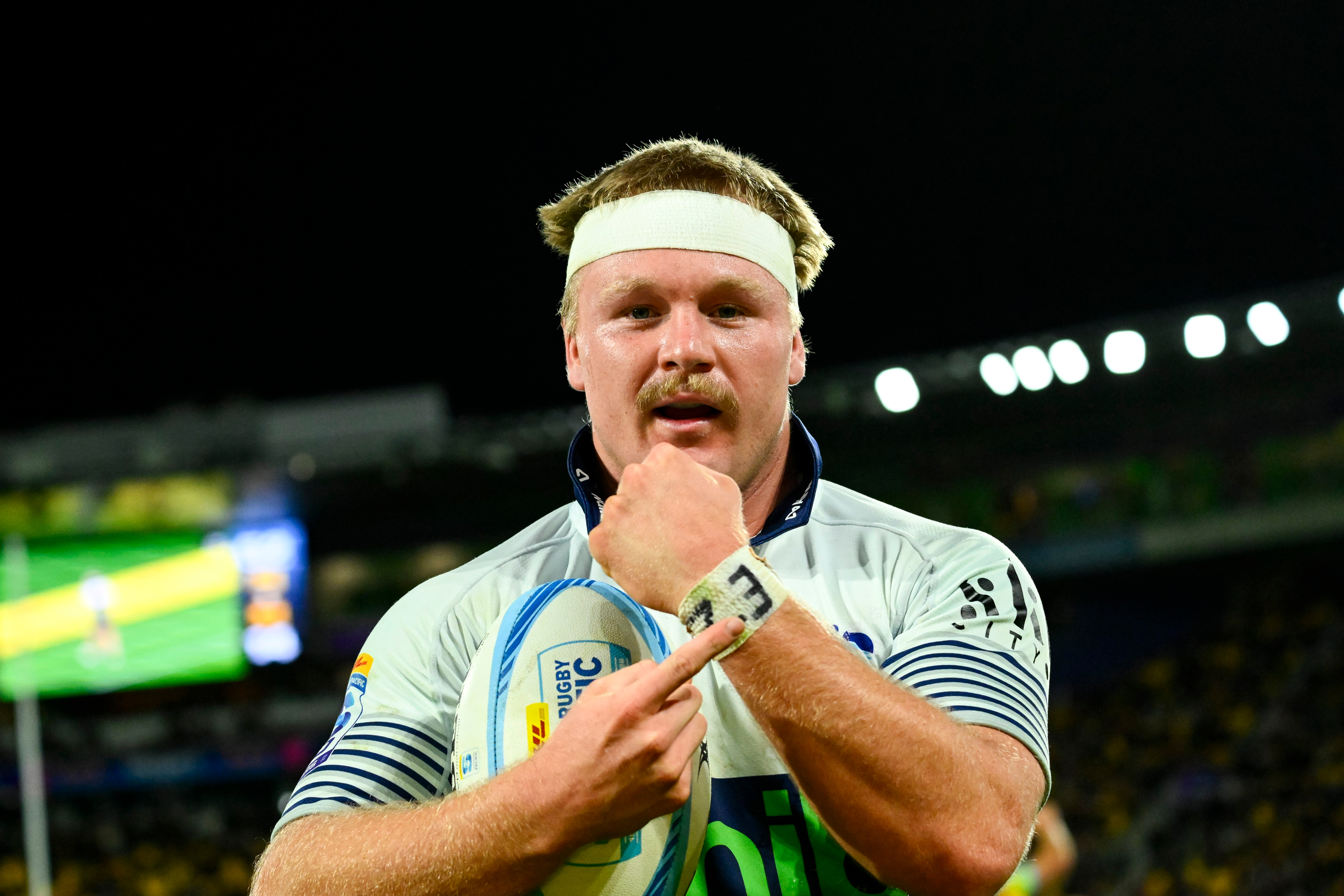 Eli Oudenryn scored a try in the Blues' semifinal loss to the Hurricanes. Photo / Photosport