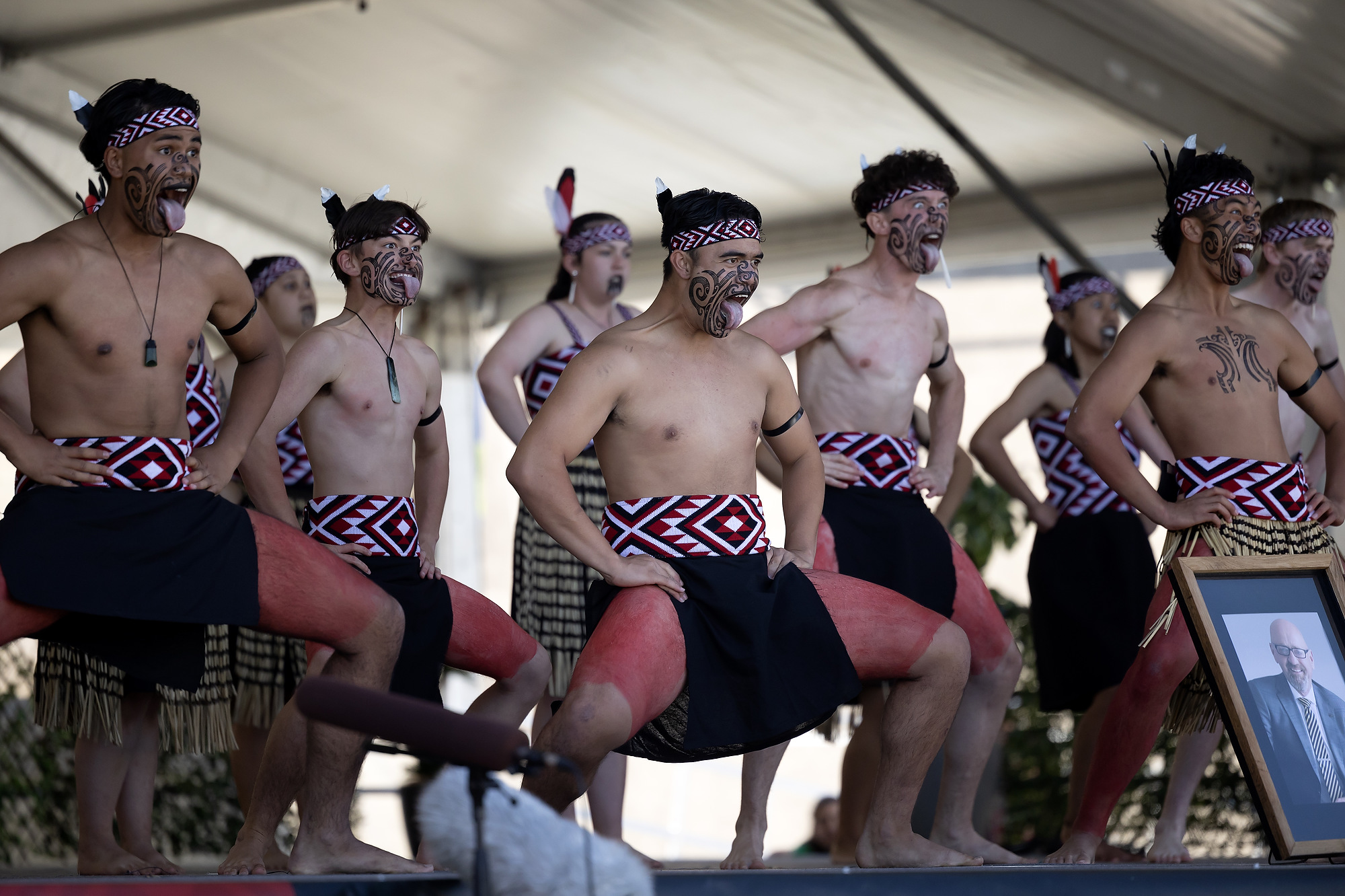Glenfield College's kapa haka group take the stage. Photo / BC Photography