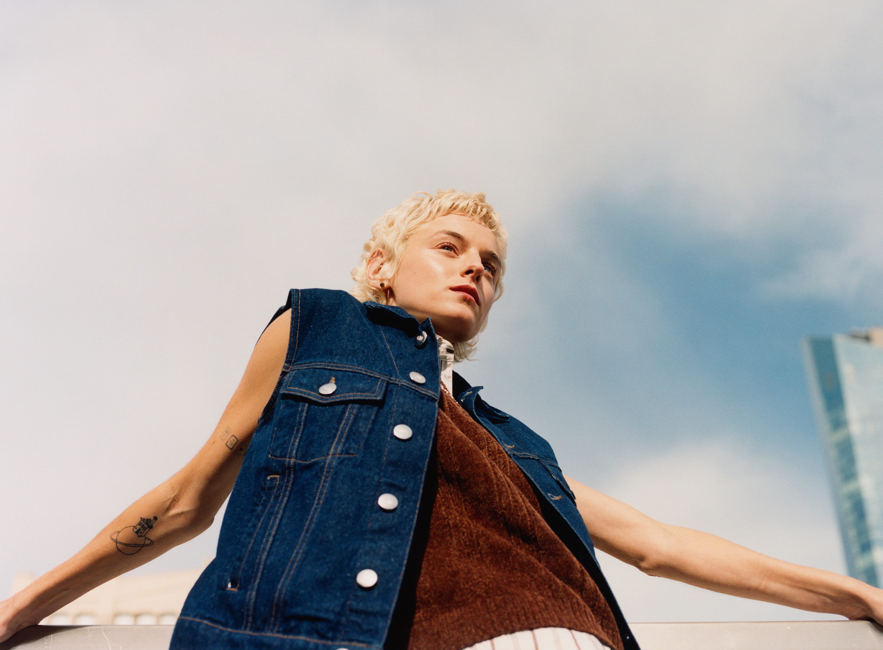 “My identity and being nonbinary is an embrace of many different parts of myself, the masculine and the feminine and everything in between,” Emma Corrin said.. Photo / Josefina Santos, The New York Times