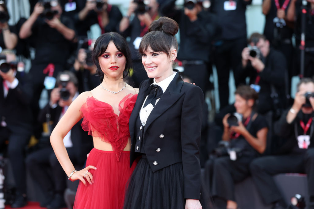 Winona Ryder, pictured with Jenna Ortega on the red carpet for Beetlejuice Beetlejuice at this year's Venice International Film Festival, has revealed the actor who refused to kiss her during an audition. Photo / Getty Images