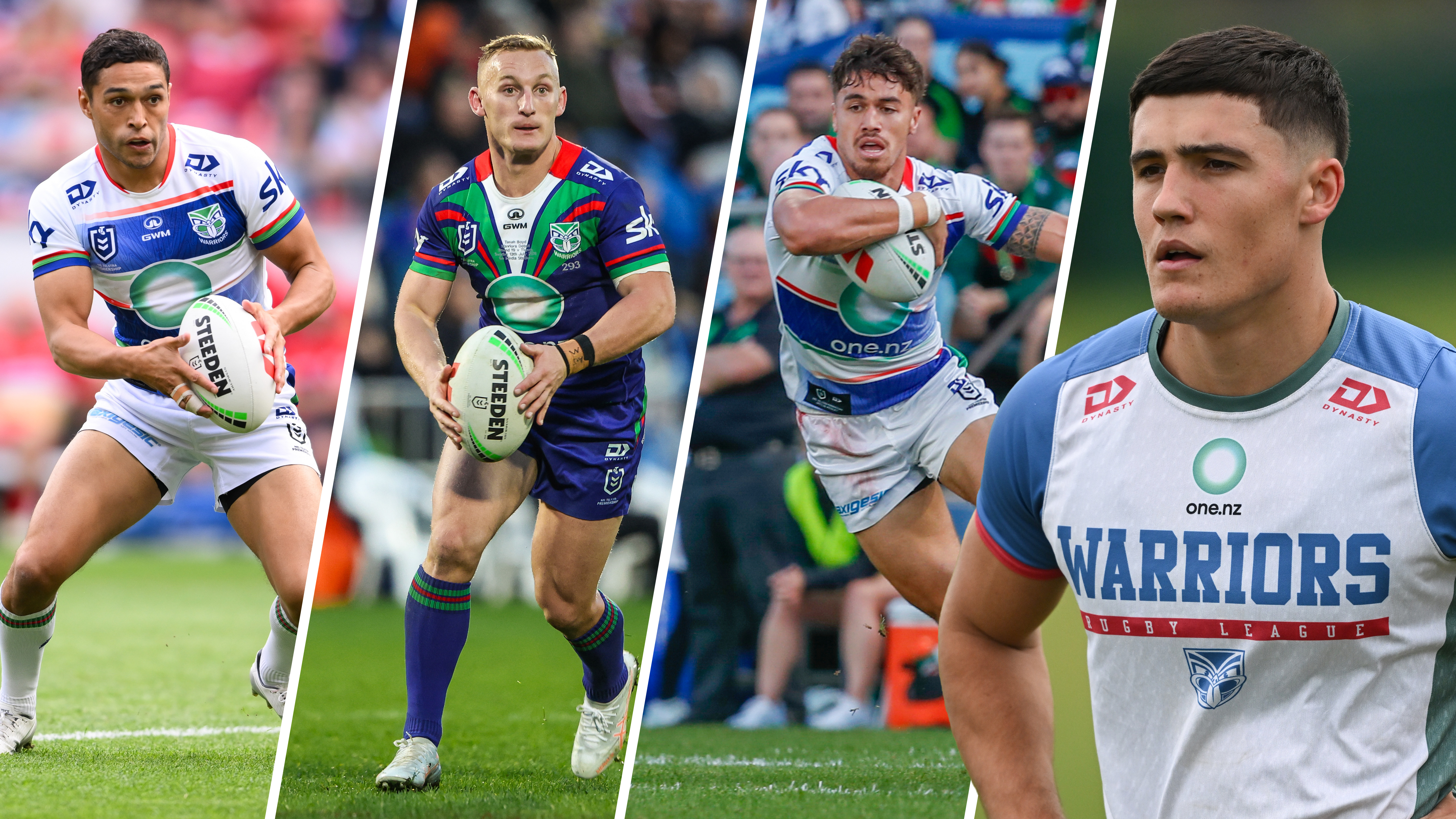 Te Maire Martin, Tanah Boyd, and Chanel Harris-Tavita are all off contract at the end of the 2026 NRL season. Photo / Photosport