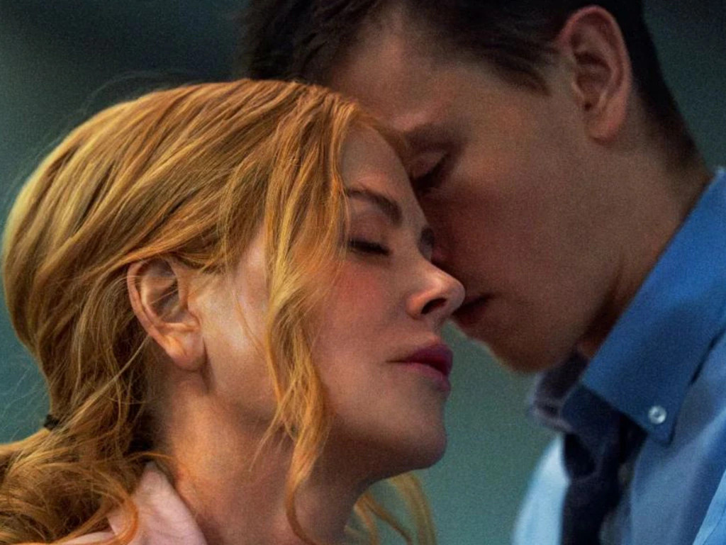 In Babygirl, Nicole Kidman portrays a CEO who has an affair with her intern, played by Harris Dickinson. Photo / A24