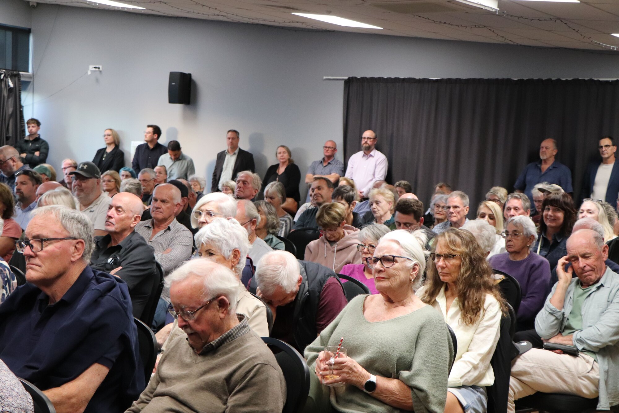  More than 200 residents attended the Tauranga City Council Mauao update meeting. Photo / Ayla Yeoman