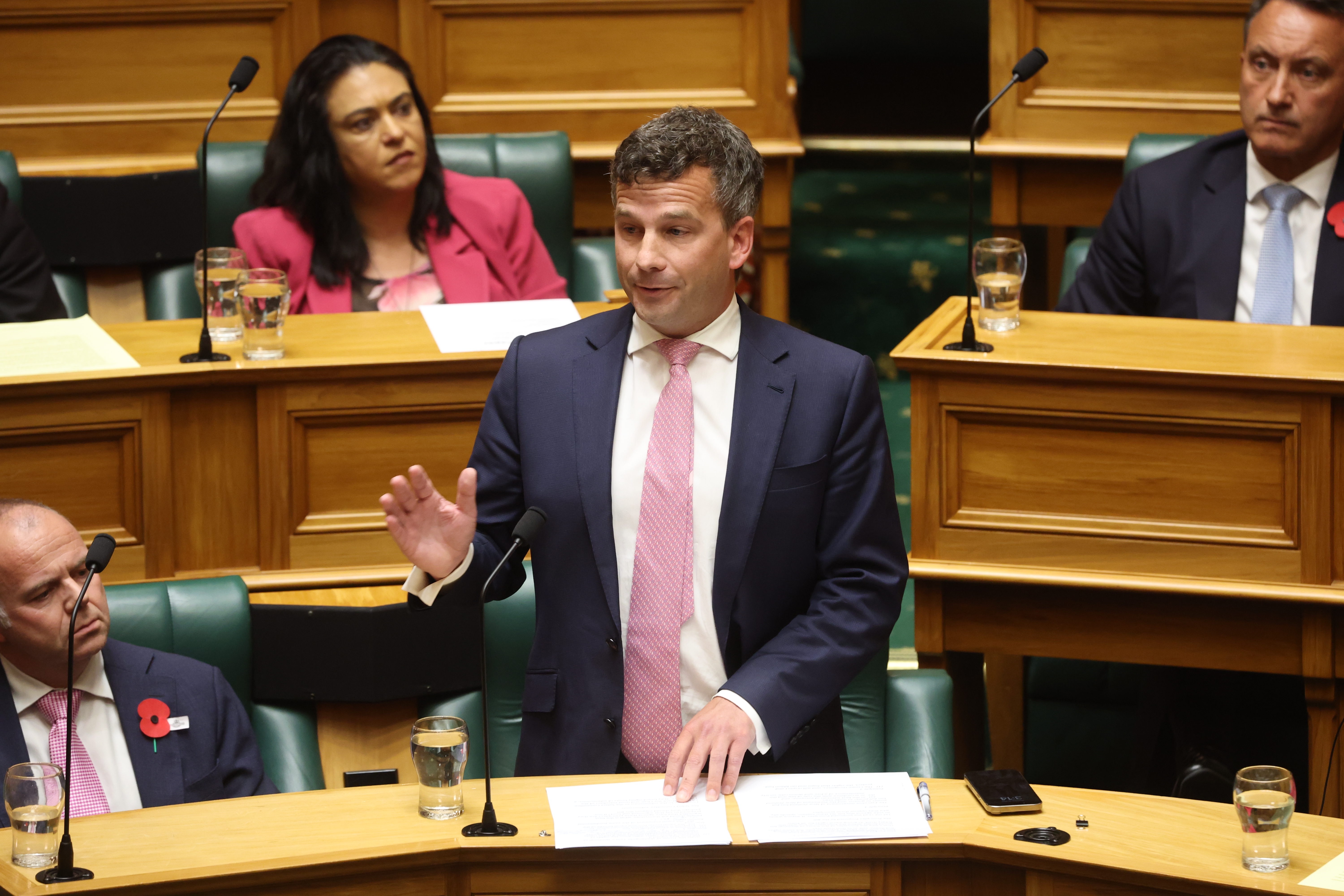 Act Party leader David Seymour speaks during the second reading of the Treaty Principles Bill at Parliament. Photo / Mark Mitchell