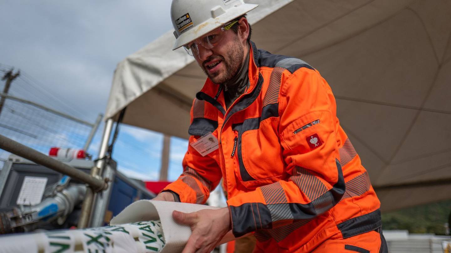 Max Vollenbroich of German firm Amex-Sanivar was one of several technicians flown in to the country earlier this year to fix two broken sludge pipes in Wellington. Photo / Supplied