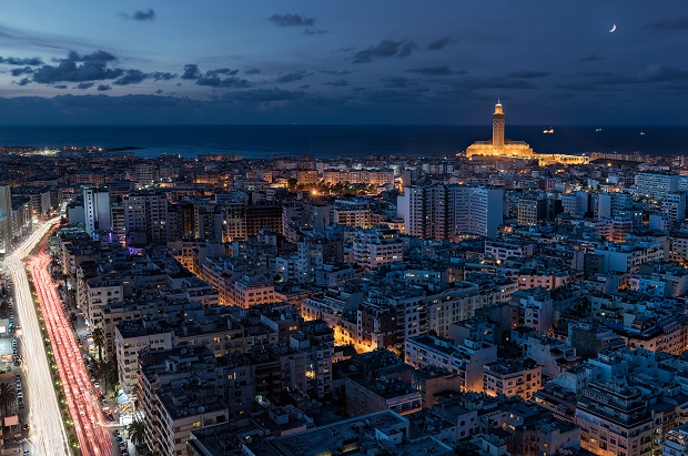 The Casablanca skyline and the Hassan II mosque. Photo / Getty Images
