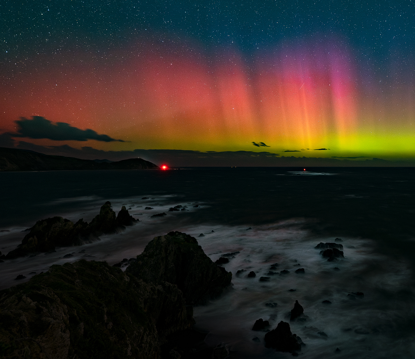 The Southern Lights in Wellington. Photo / Jonathan Usher