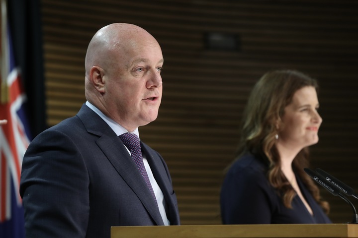 Prime Minister Christoper Luxon (left) and Finance Minister Nicola Willis didn't mince their words about the banking sector, Willis calling it 