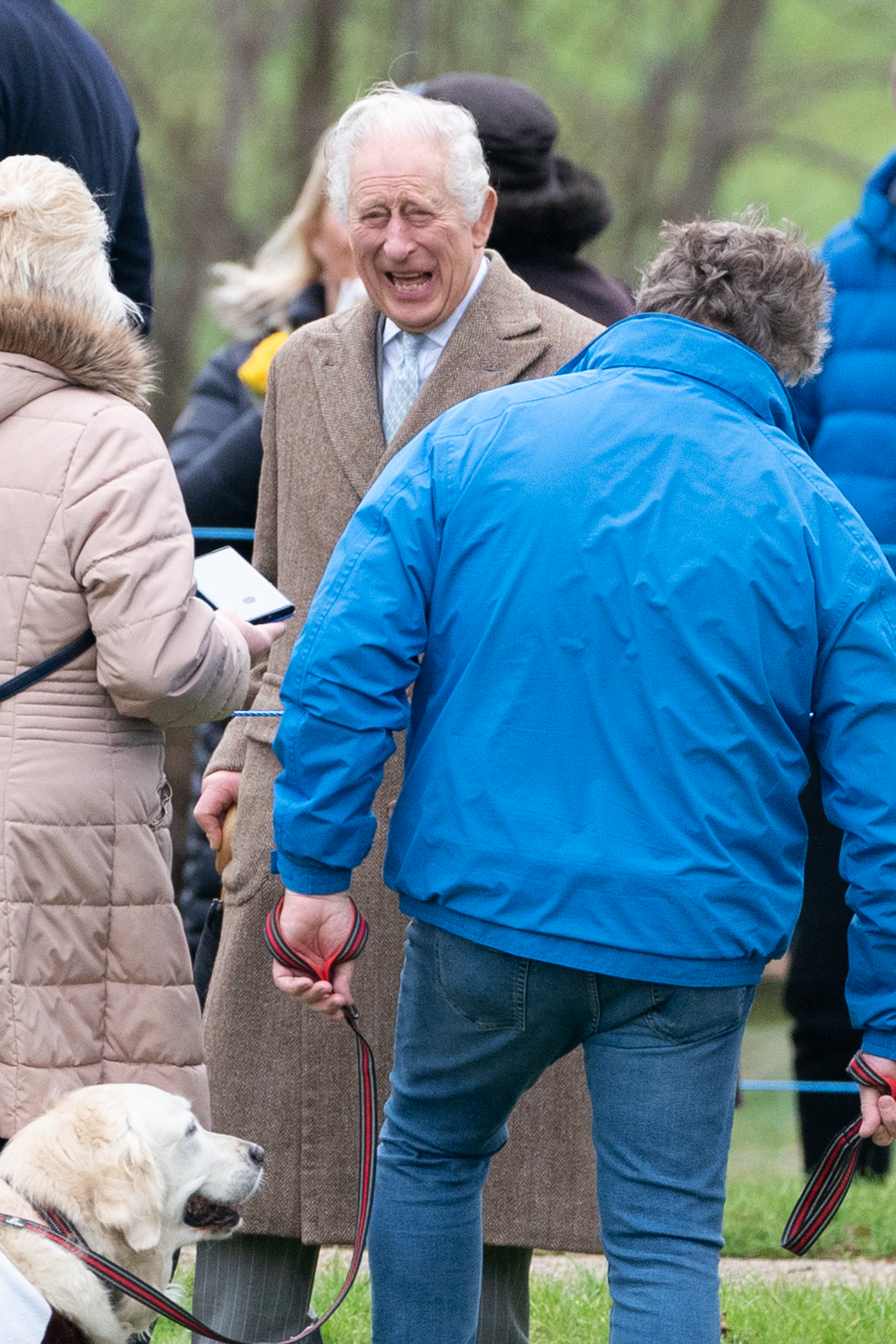 King Charles talks to members of the public after attending a Sunday service at St Mary Magdalene Church in Sandringham, Norfolk. Photo / Getty Images