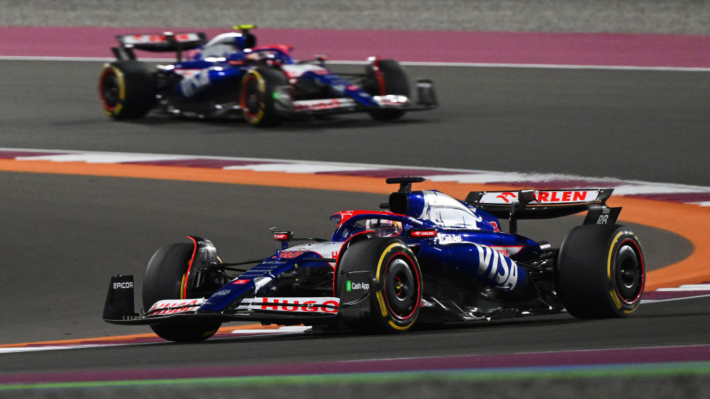 Liam Lawson in front of Yuki Tsunoda qualifying for the Qatar Grand Prix. Photo / Getty Images