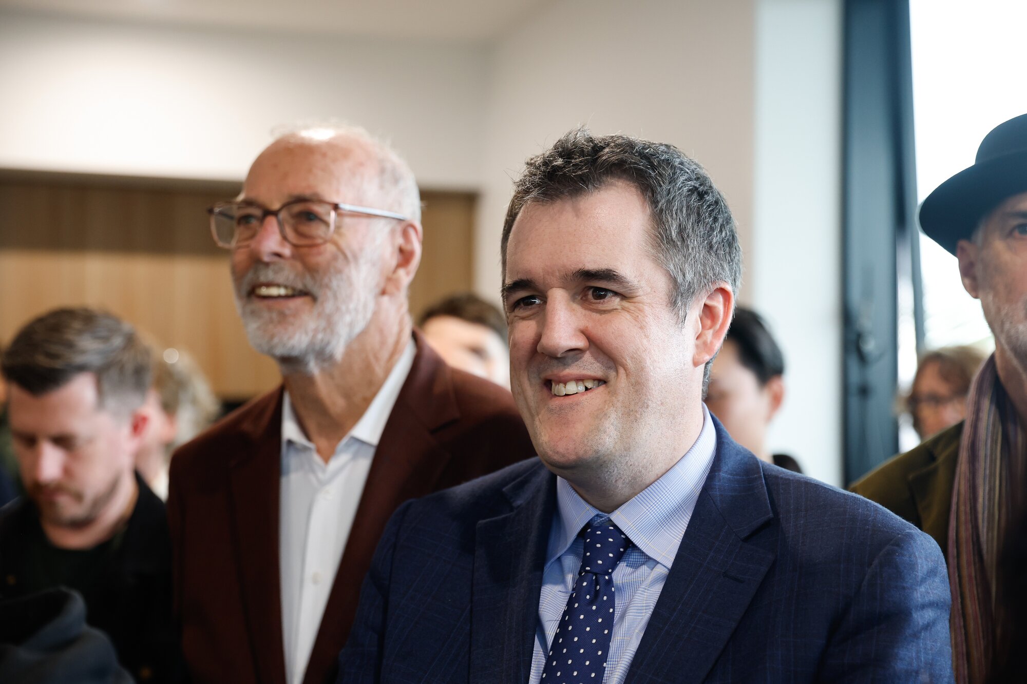 Mayor Wayne Brown and Minister Chris Bishop at the opening of the new Ockham-Marutūāhu building Toi, in Pt Chevalier. Photo / Sylvie Whinray 