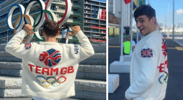 The British diver went viral when he was spotted knitted in the stands in Tokyo. Photo / Instagram