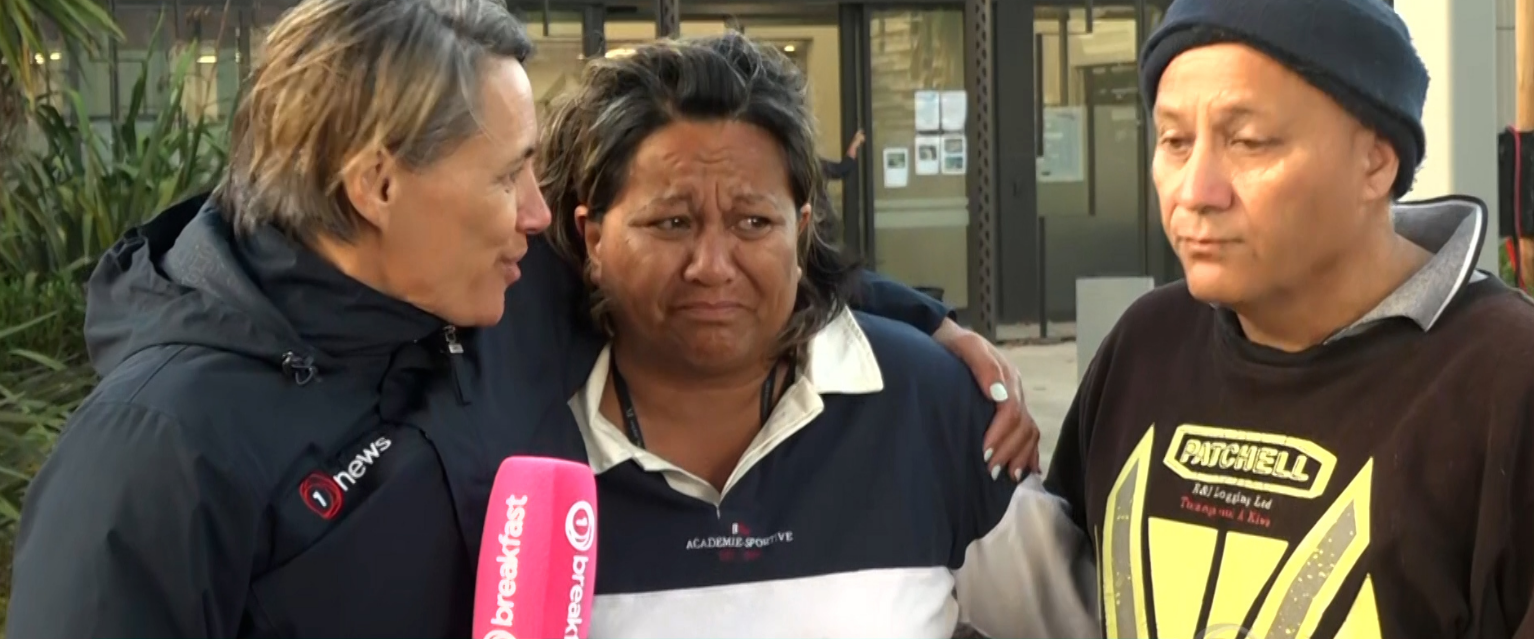 Five hundred Te Karaka residents were evacuated and had to wait 27 hours on top of a hill. One resident told TVNZ that the flooding was ‘devastating’. Image / TVNZ