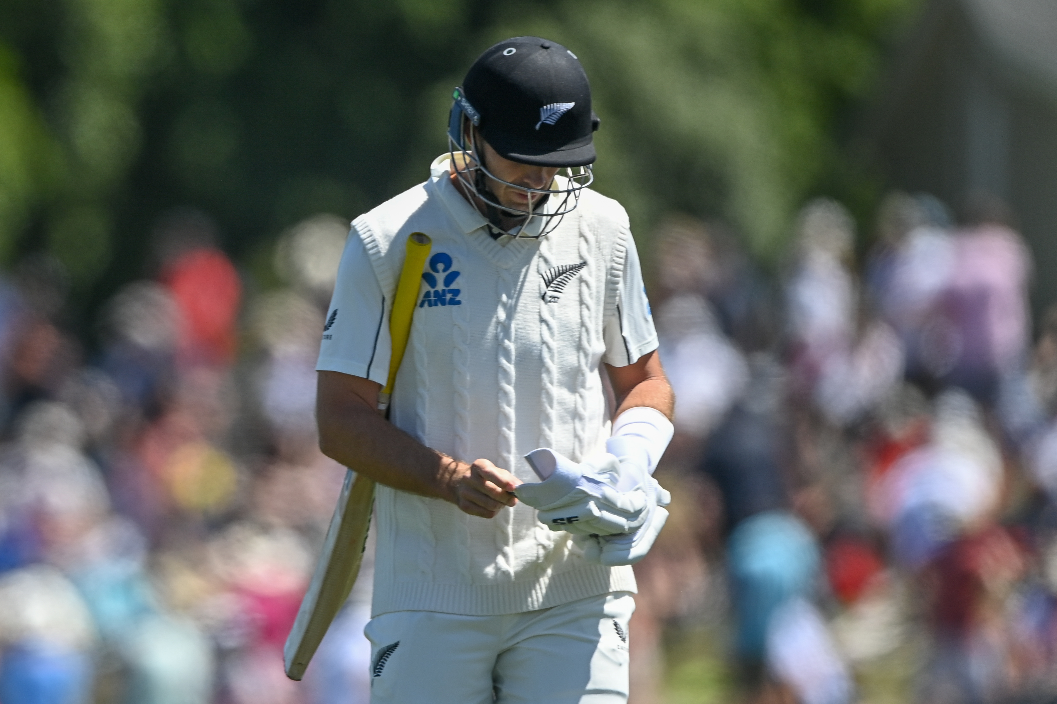 Tim Southee is dismissed on the fourth day of the first test. Photo / Photosport