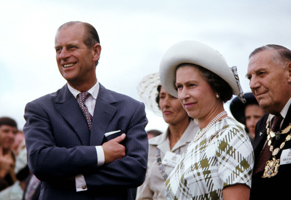 Queen Elizabeth II and the Duke of Edinburgh in Rotorua, New Zealand, during her Silver Jubilee tour in 1977. Photo / Getty Images