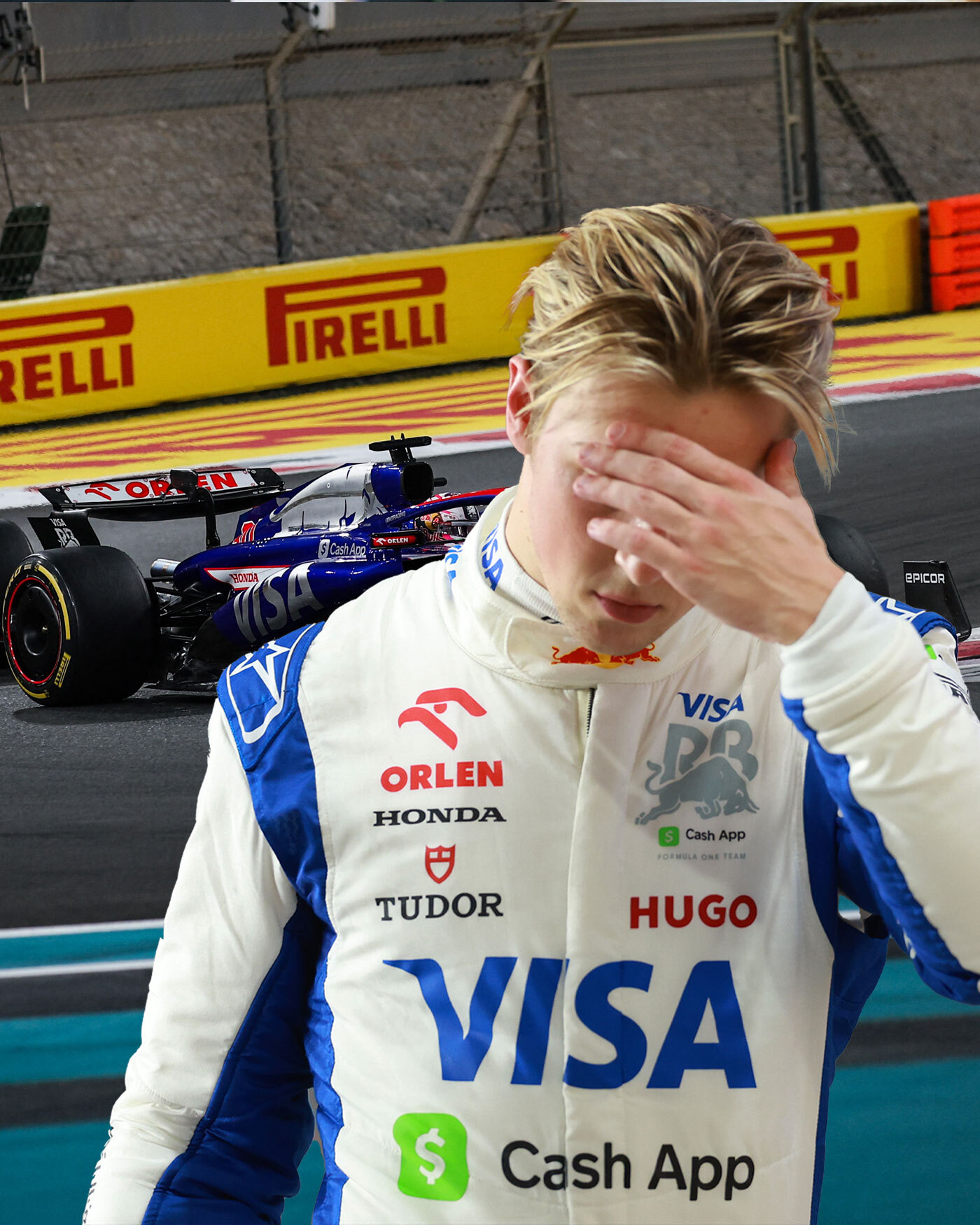 Kiwi Formula One driver Liam Lawson is lamenting a pit crew mistake that put him out of contention for points at the season finale Abu Dhabi Grand Prix, ruining what he dubbed one of the best races he’s driven. Photo / AFP / Getty Images