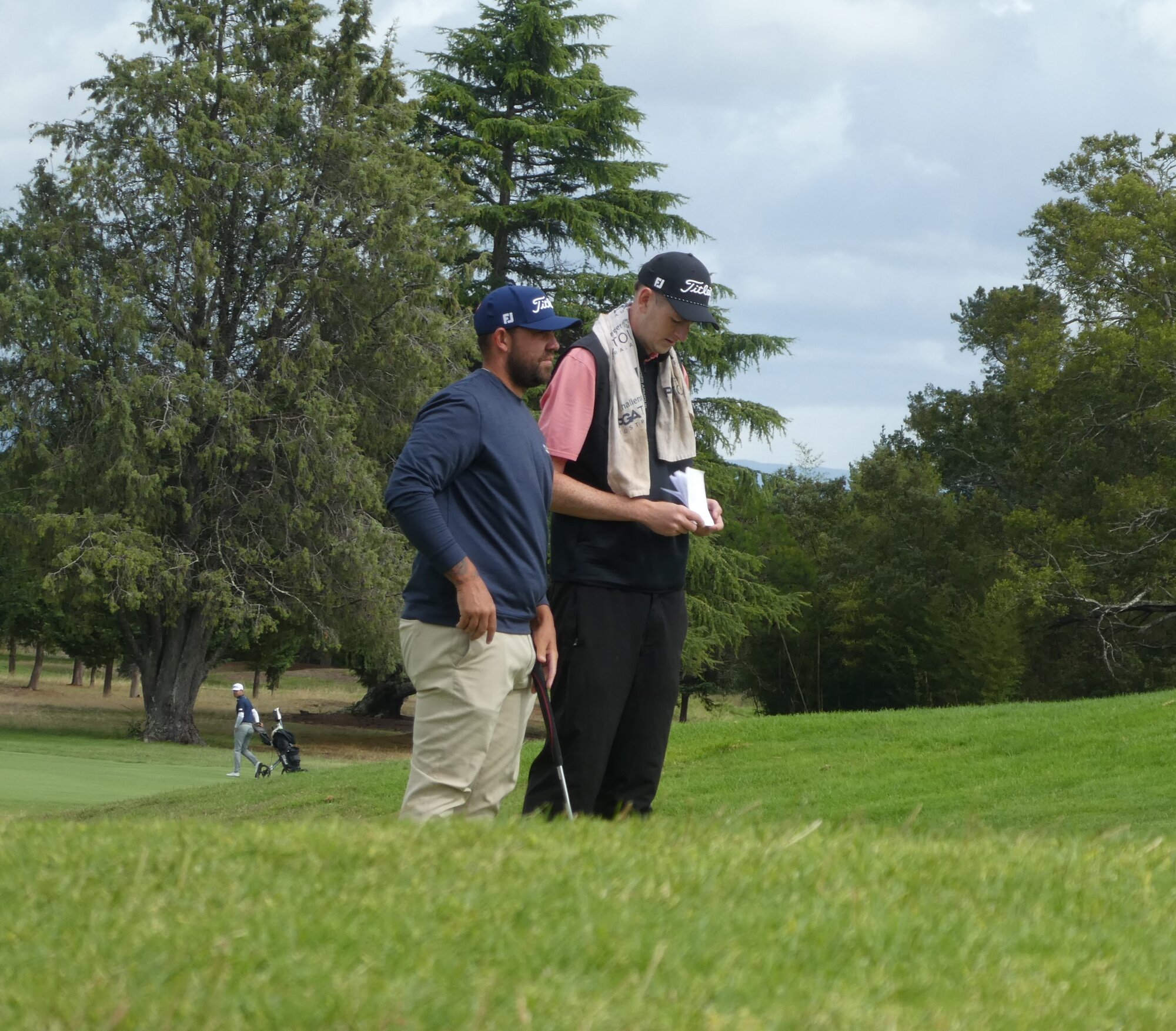 Ryan Peake - preparing to putt at Hastings Golf Club - is now working through his next career steps after a life-changing win. Photo / Neil Reid