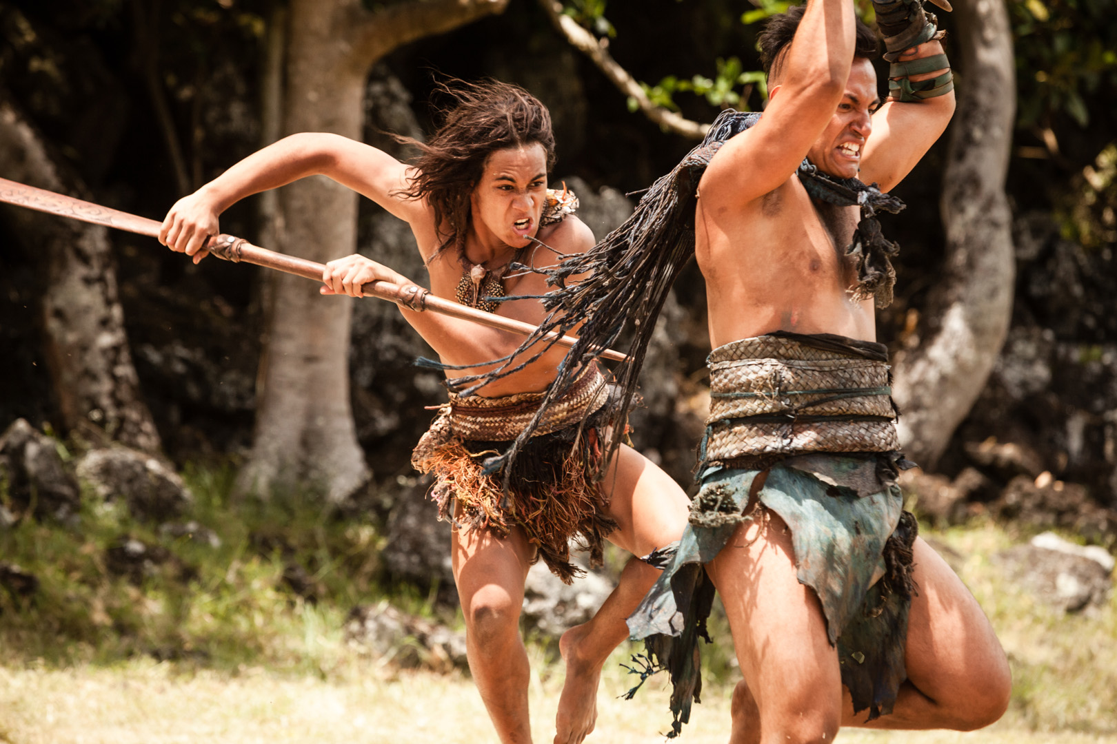 James Rolleston (left) is solid as our hero, Hongi.