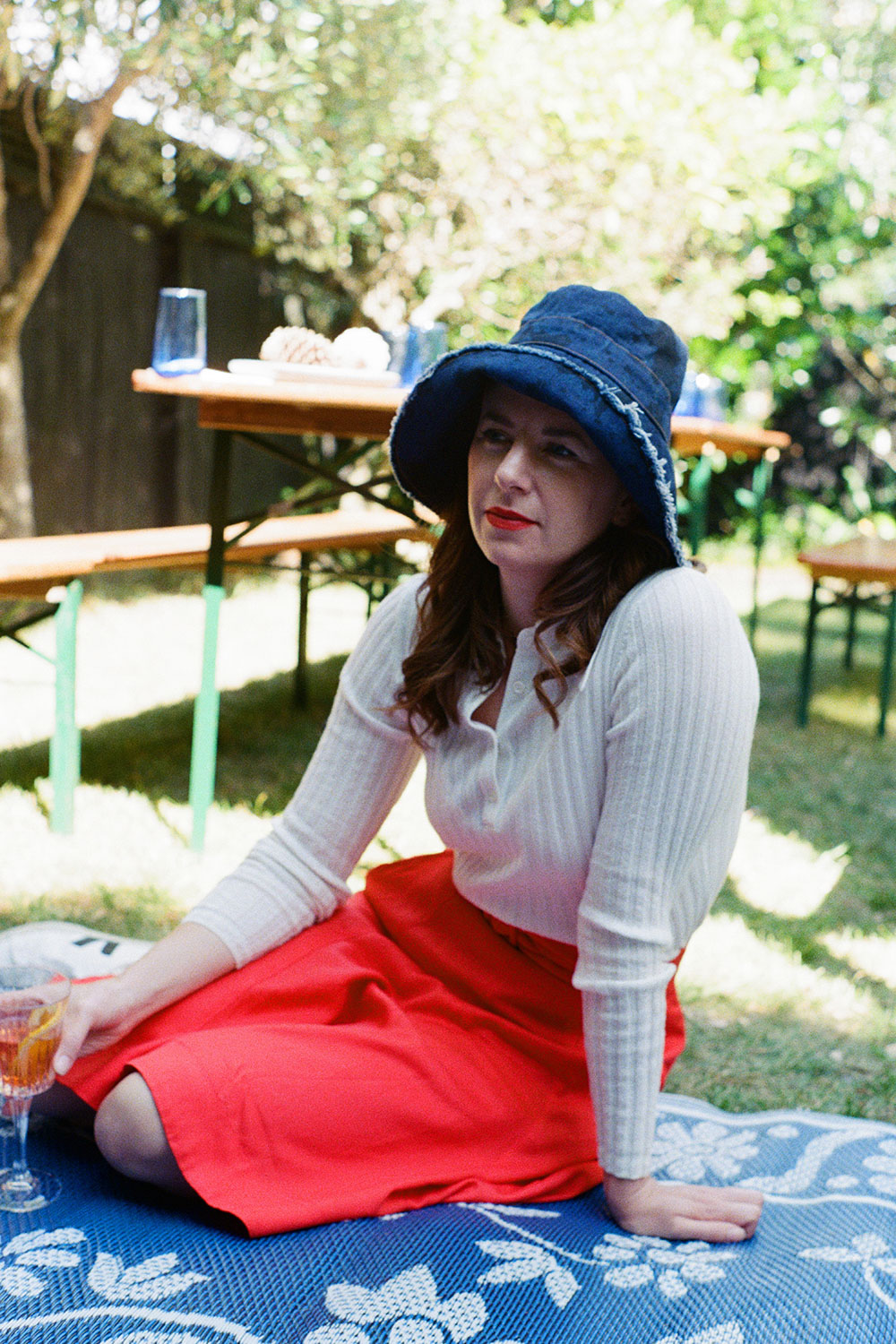 Johanna Thornton wearing a Karen Walker polo knit. Photo / Rosie Herdman