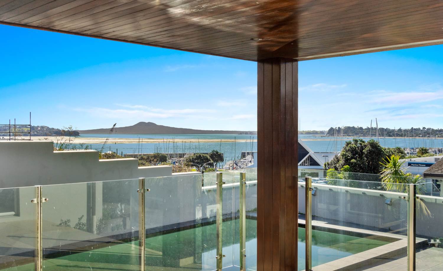 The five-bedroom, three-bathroom East Auckland property looked out over the Hauraki Gulf and Rangitoto.