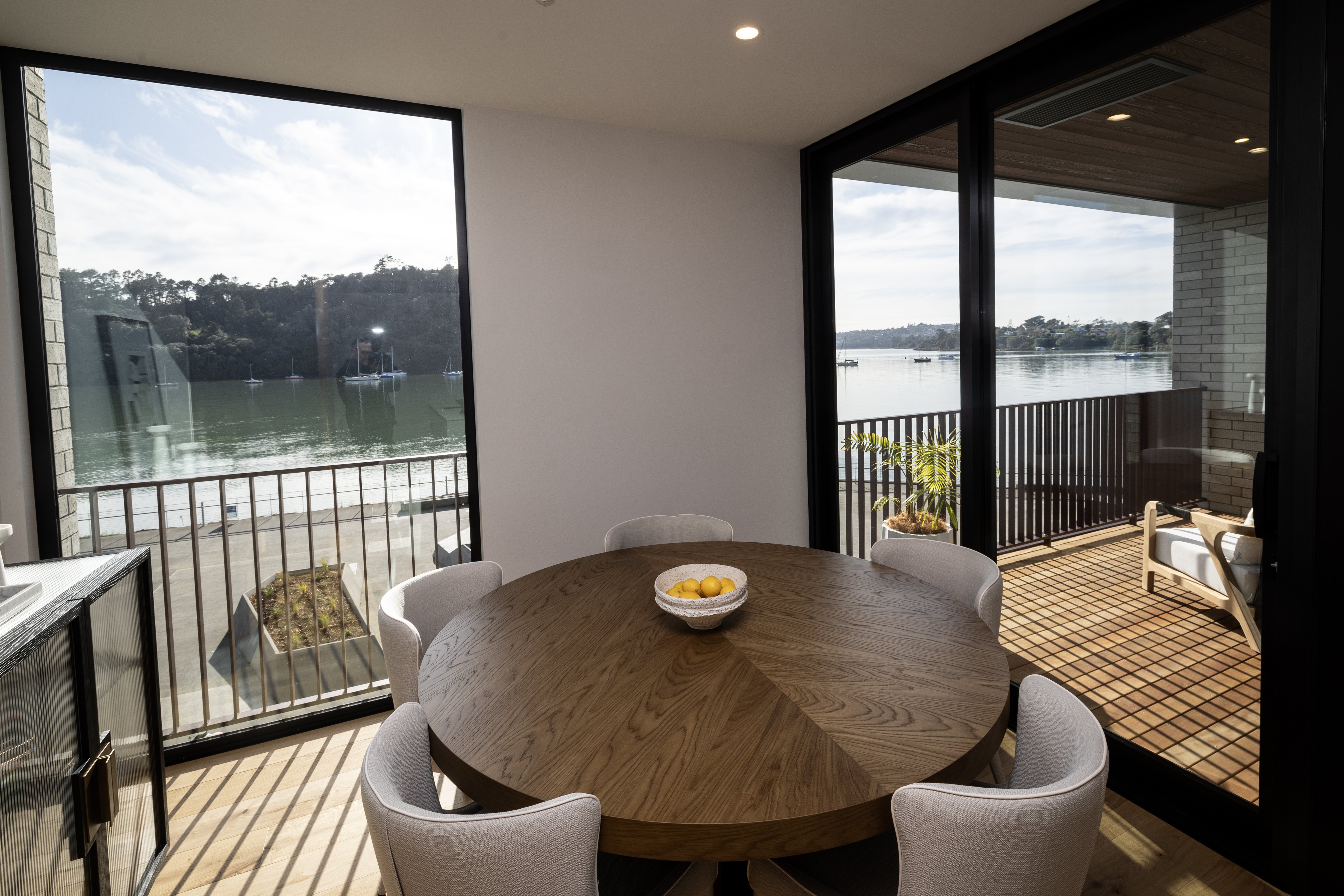 The almost-finished Catalina Bay apartments at Hobsonville Point. Photo / Jaxon Oxenham
