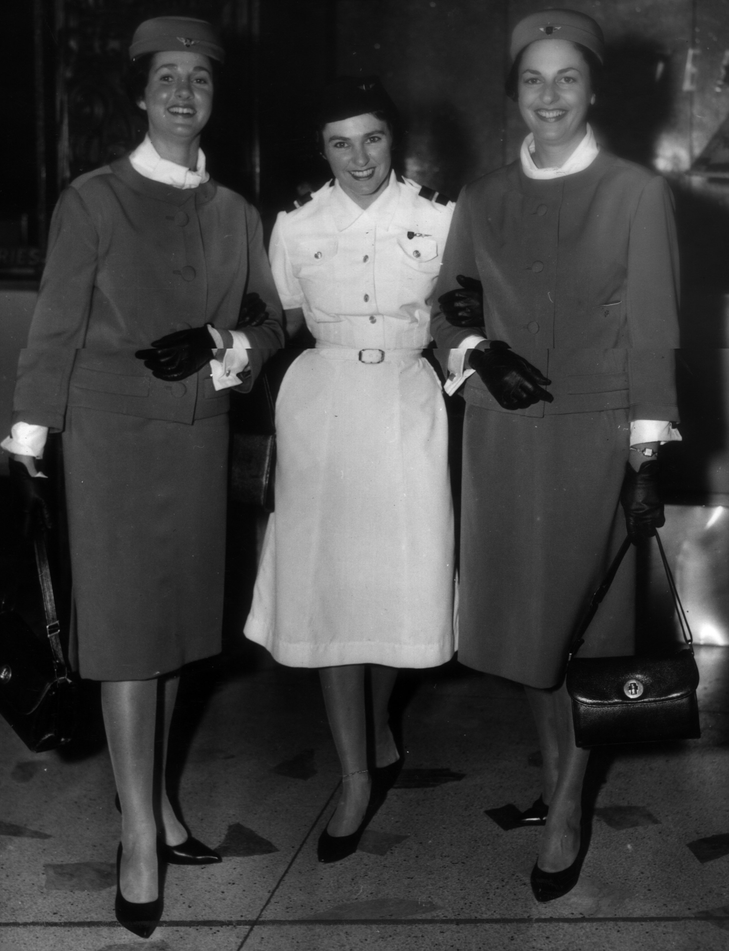 TEAL air stewardess wearing the El Jay for Christian Dior uniforms, in rotation from 1958-1961. Photo / Supplied