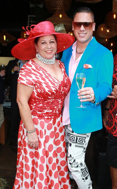 Michelle Boag and Jevan Goulter at a Melbourne Cup event in 2018. Photo / Norrie Montgomery