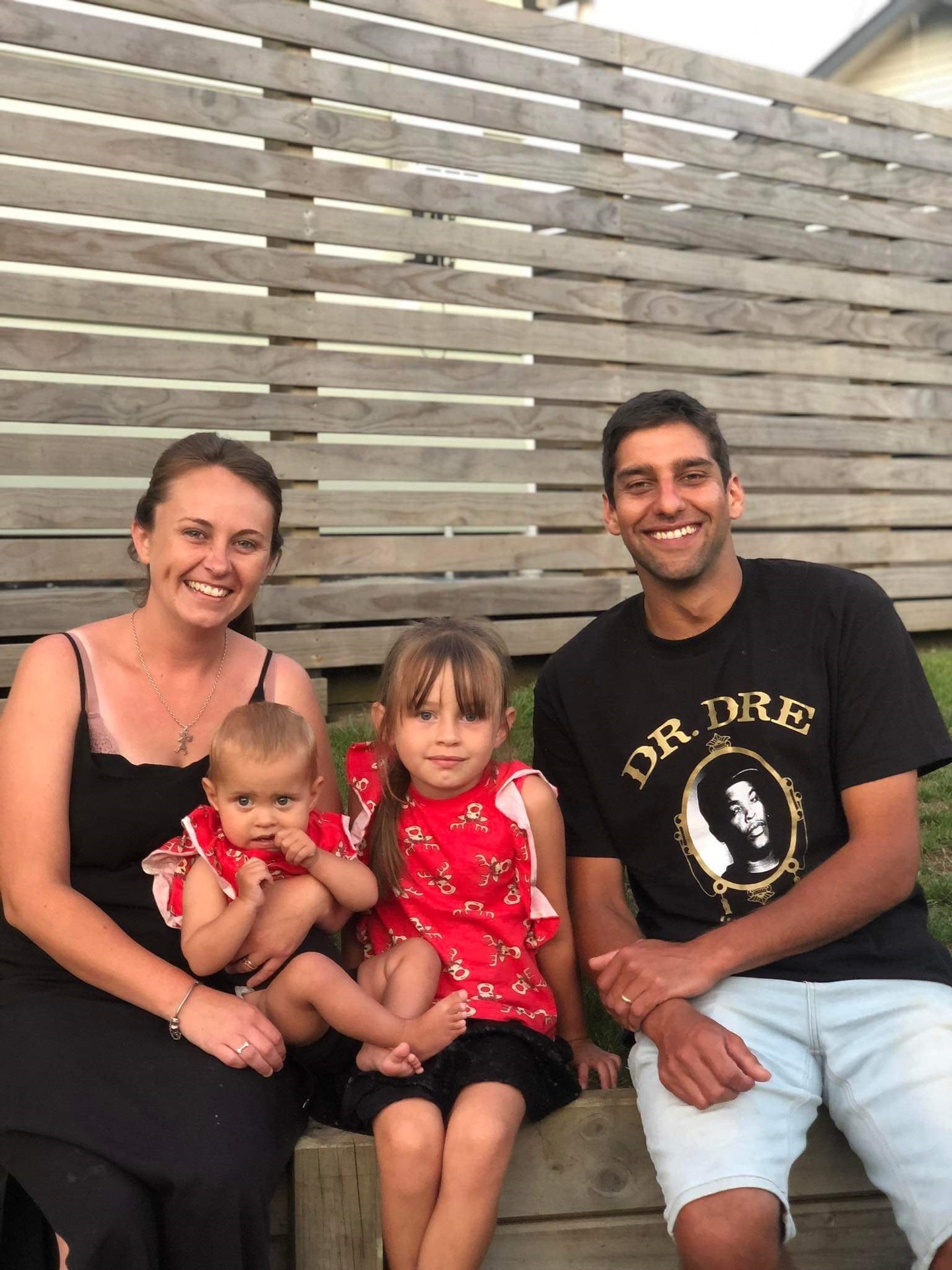 Ashley and Cameron Barber with children Mia, 1, and Talia, 5, want as much class time as possible in 2022. Photo / Supllied