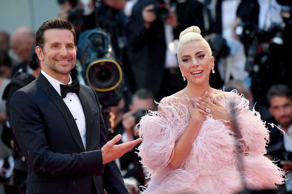 Bradley Cooper and Lady Gaga walk the red carpet ahead of the 'A Star Is Born Red' screening during the 75th Venice Film Festival. Photo / Getty 