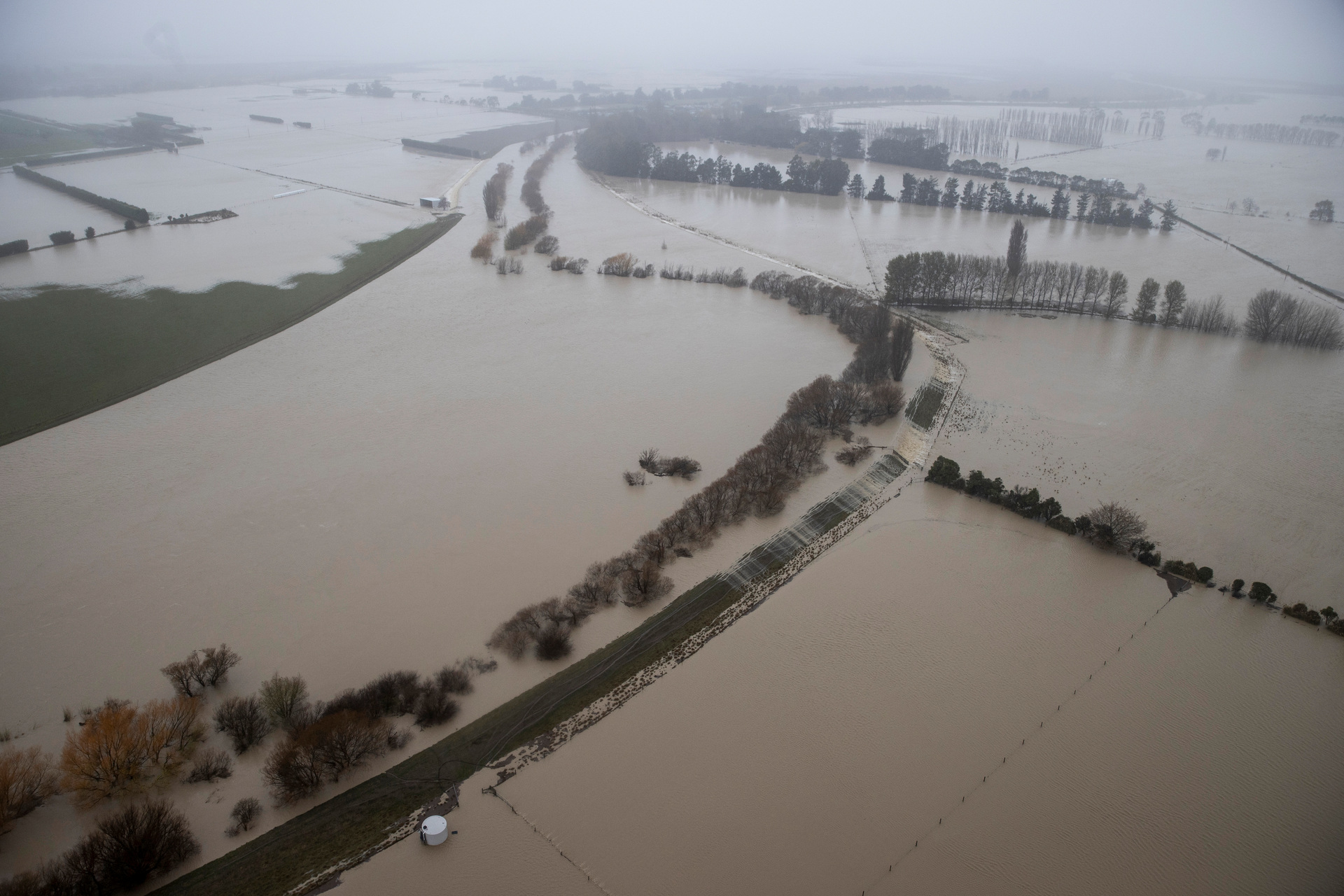 The late May deluge that put swathes of Canterbury underwater was just calculated as being 10 to 15 per cent more intense as a direct result of our meddling with the climate. Photo / George Heard