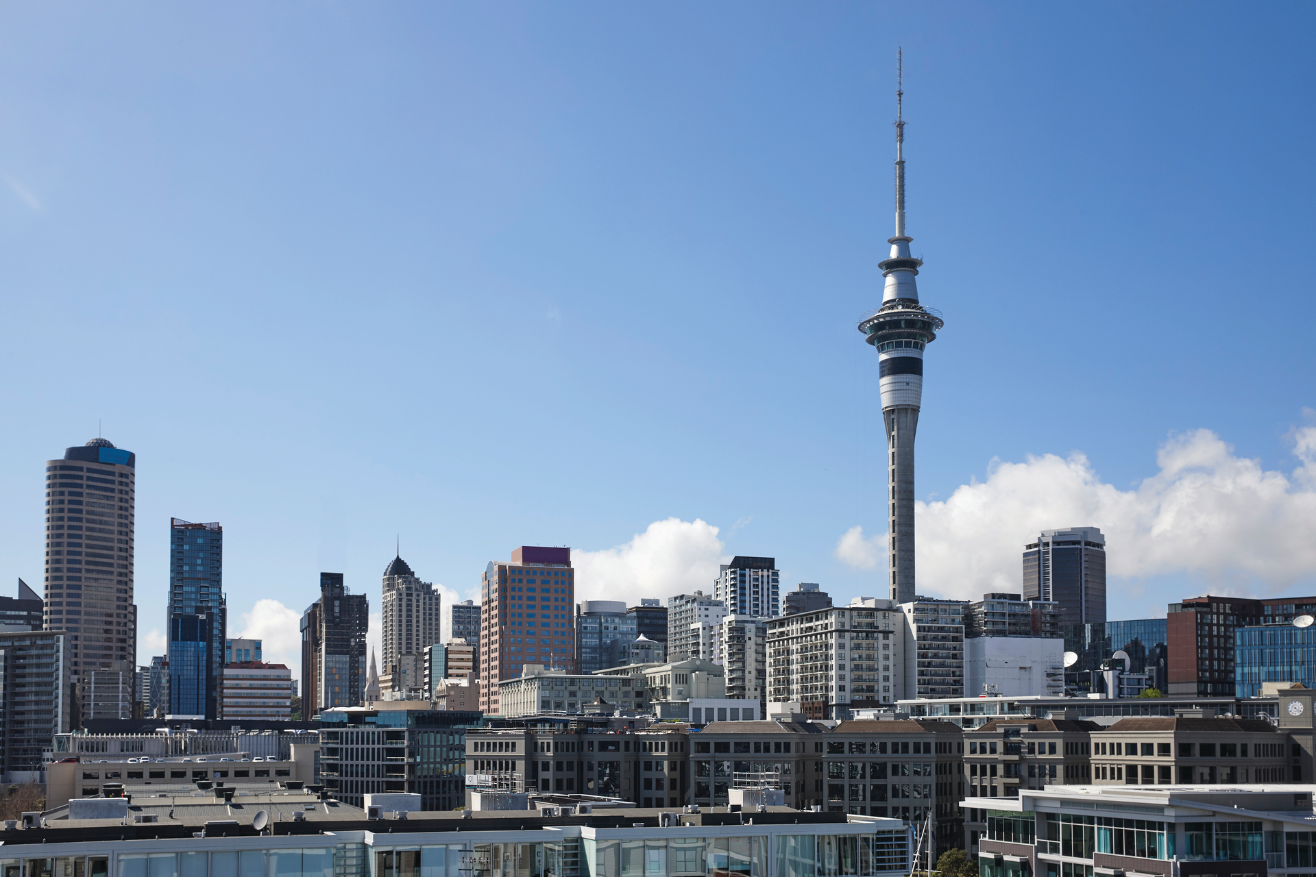 View of the Auckland skyline from the hotel. Travelodge Hotel Auckland Wynyard Quarter, 110 Pakenham St West, Auckland CBD. Photo / Supplied