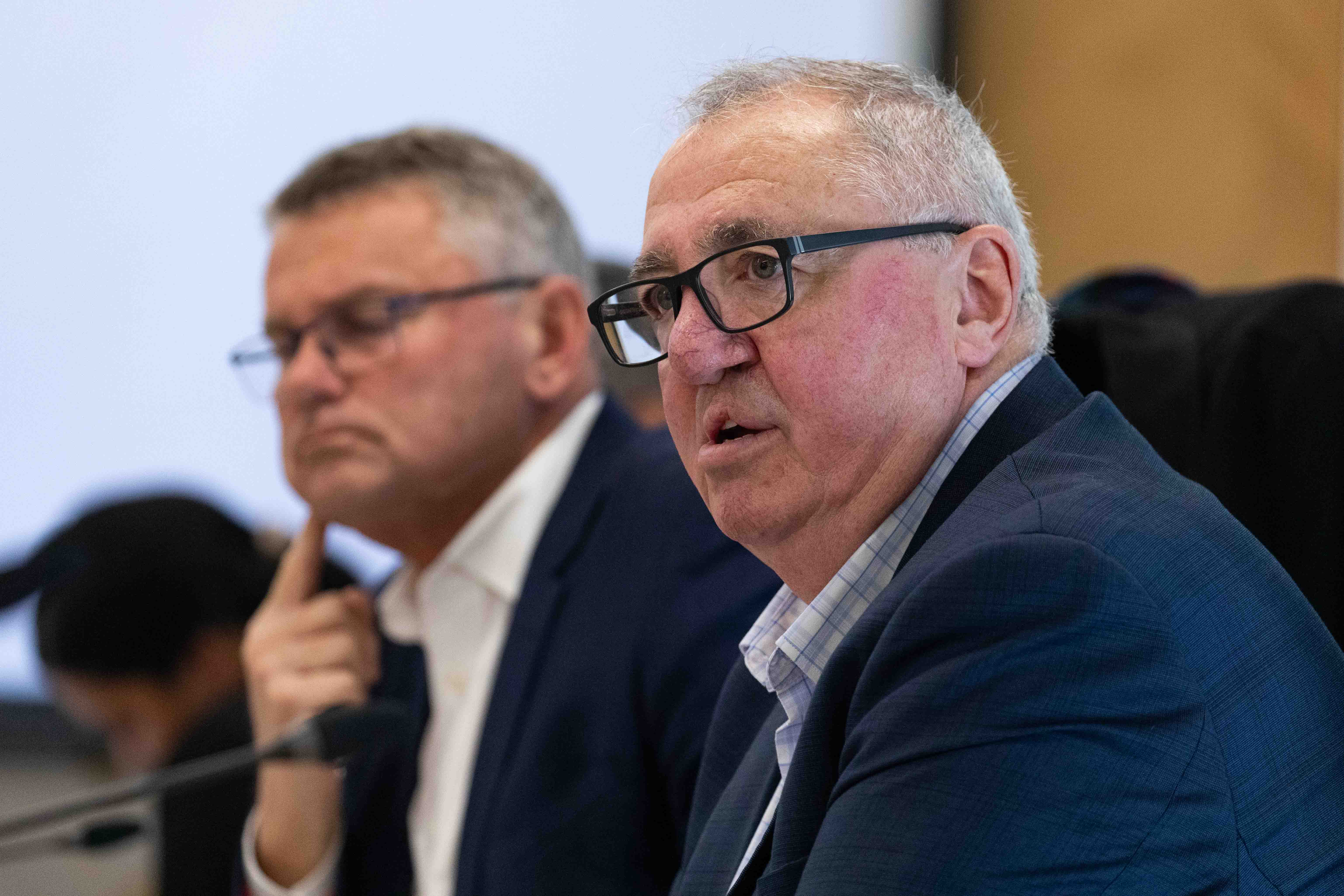 Commissioner Stephen Selwood at a Tauranga City Council meeting today where he disagreed with John Robson's 