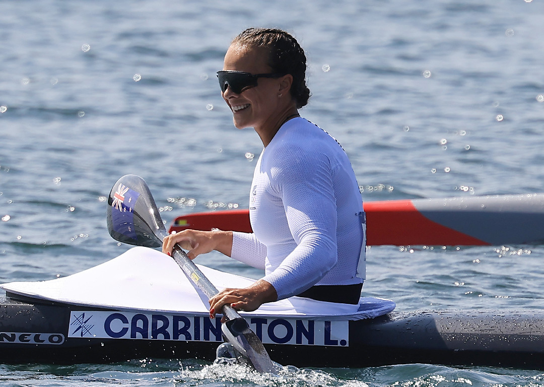Dame Lisa Carrington posted the fastest heat time in the K1 500m. Photo / Photosport