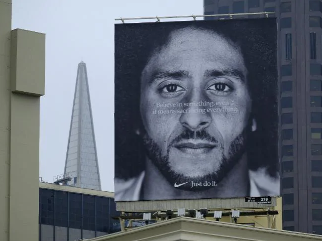 Former San Francisco 49ers quarterback Colin Kaepernick is a face of Nike. 