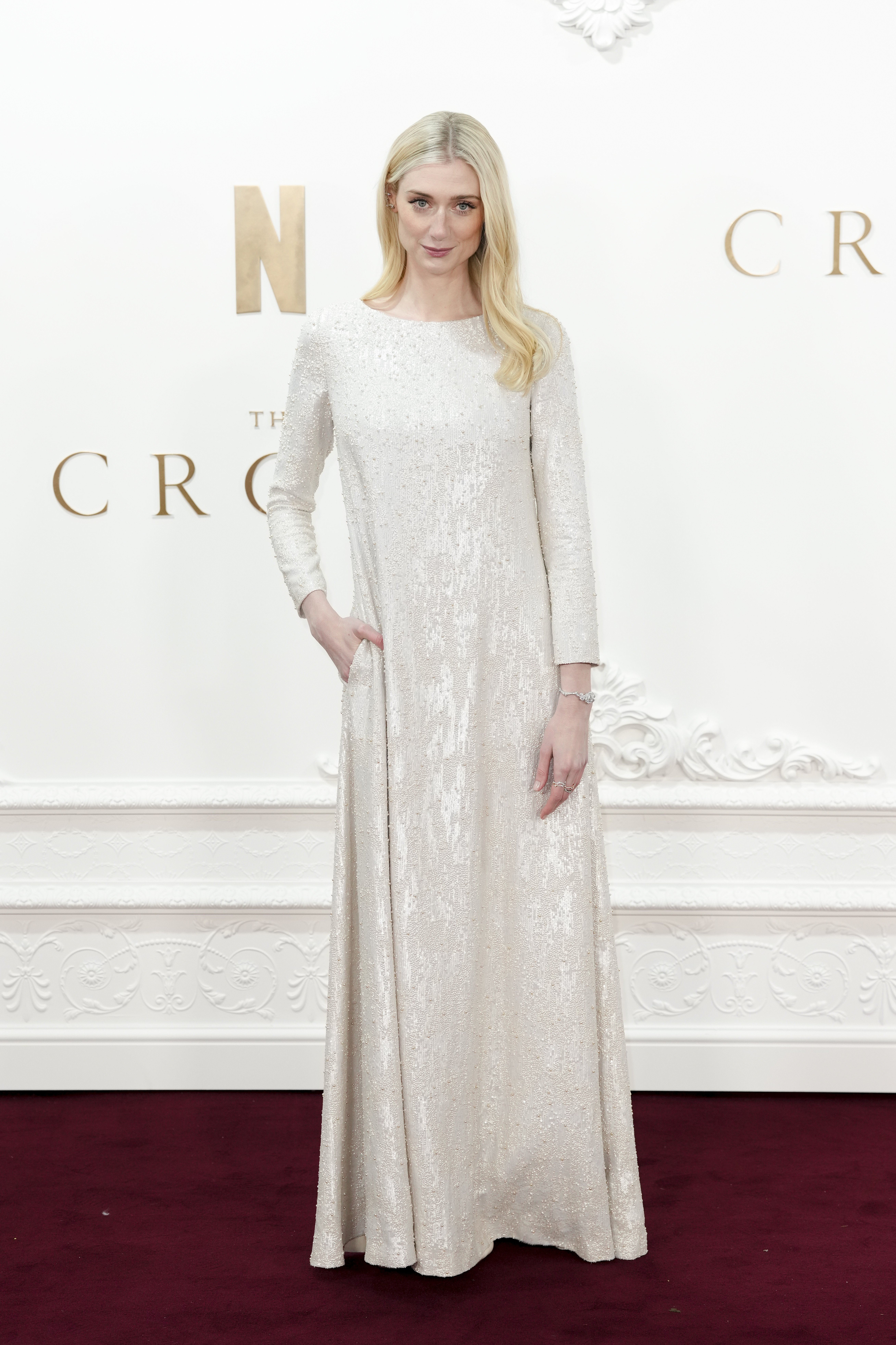The silhouette of Elizabeth Debicki’s Dior gown was reminiscent of one Diana wore in Vancouver in 1986. Photo / Scott Garfitt, Invision.