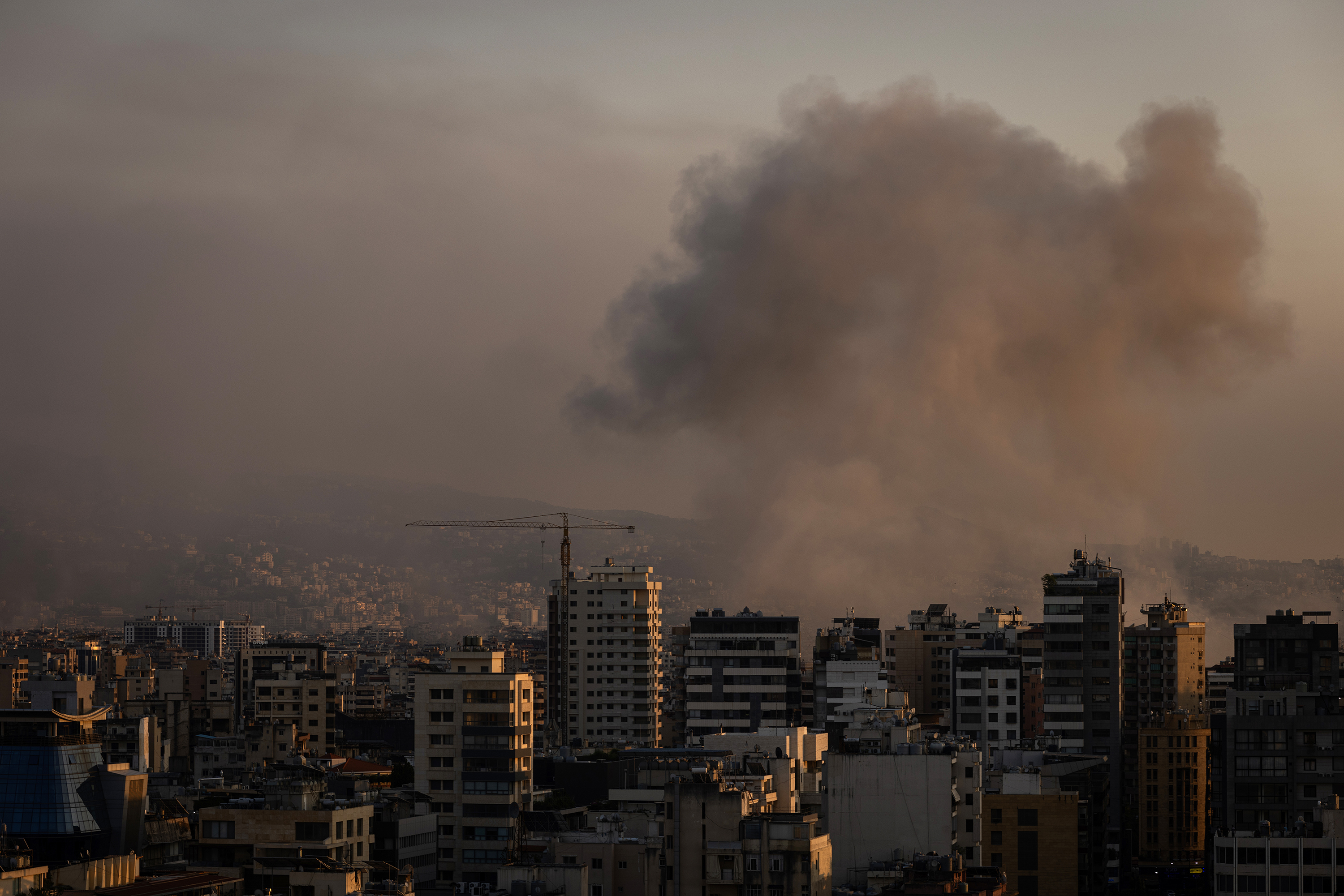 Smoke rises over Beirut. Photo / Diego Ibarra S‡nchez, The New York Times