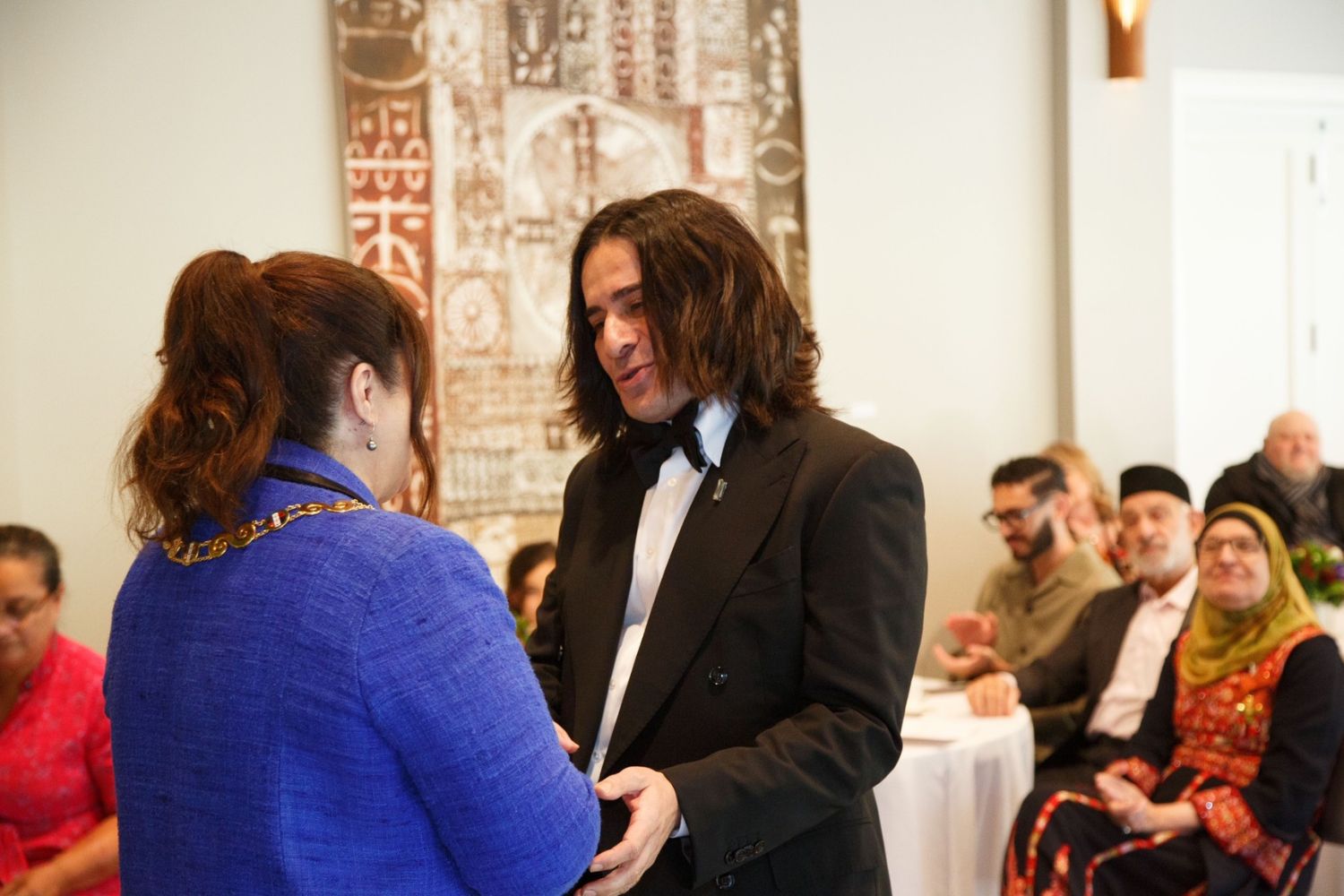 Danny shares a quiet moment with Governor-General Dame Cindy Kiro. Photo / Supplied