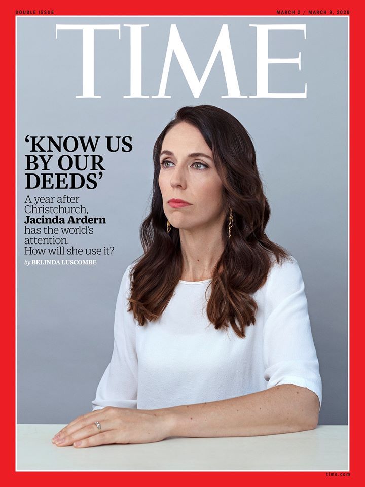 Ardern graced the cover of Time magazine and gets a free lifetime subscription.