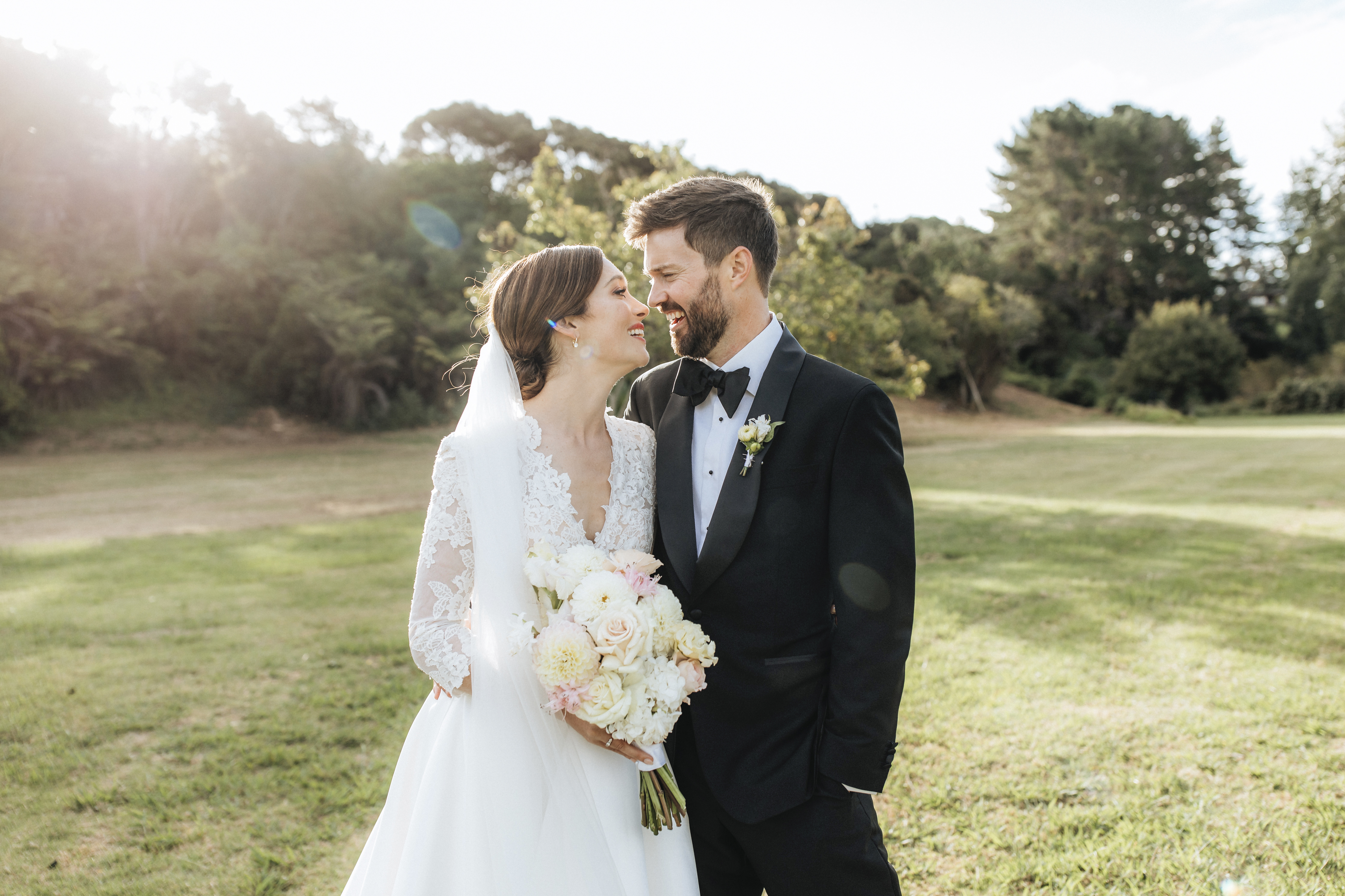 Dan Musgrove finally marries Antonia Prebble, his fiancée of six years. Photo / Wildfolk Photography