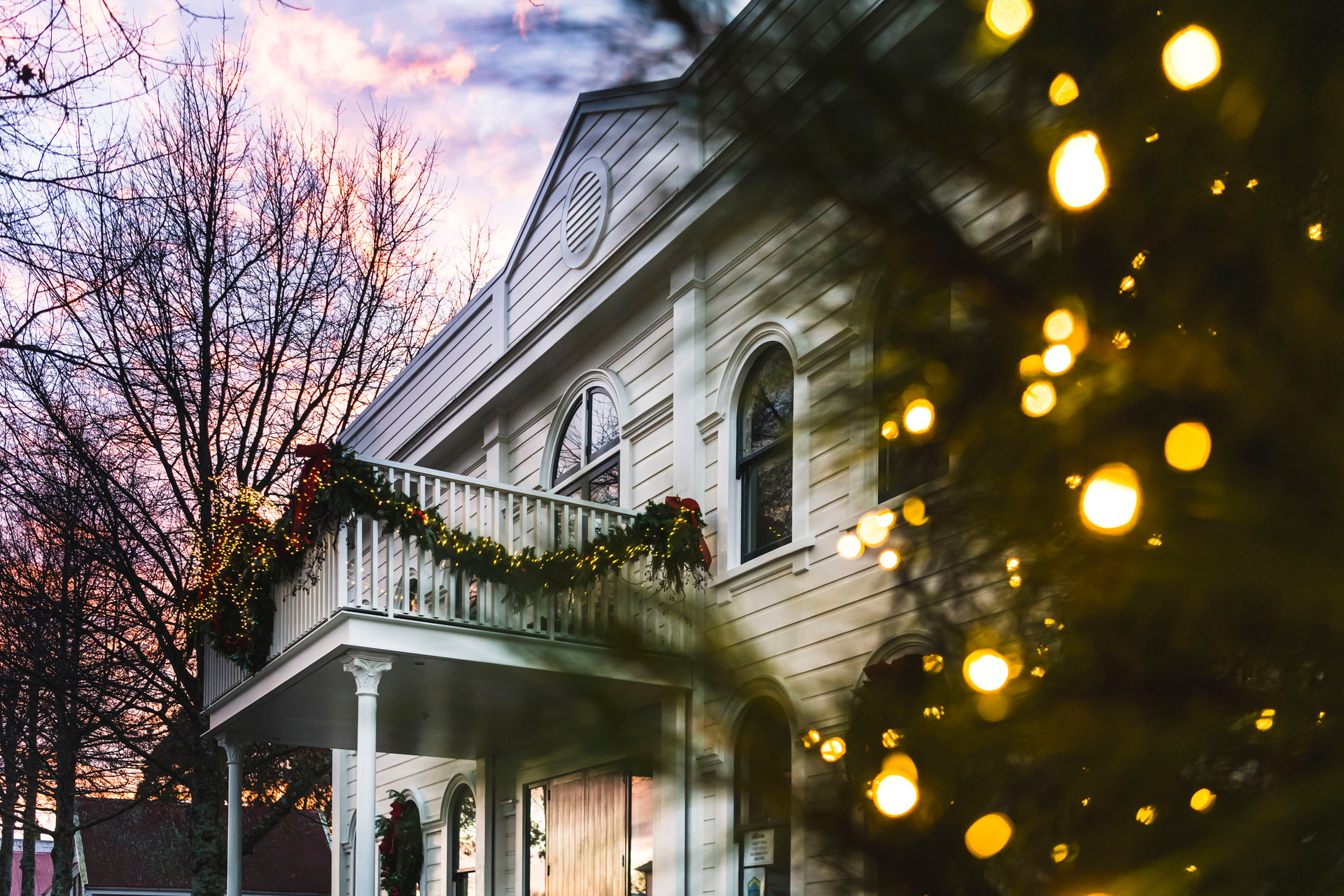 Greytown's Festival of Christmas sees the historic town lit up with Christmas lights. Photo / Supplied